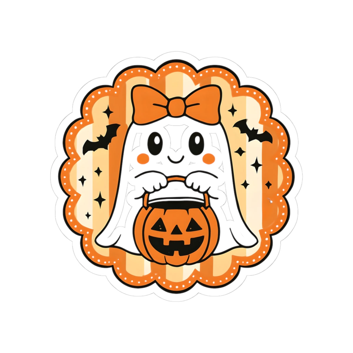 Cute Halloween Ghost Kiss-Cut Stickers | Spooky Decor, Planner Supplies, Autumn Vibes, Trick or Treat, Party Favors