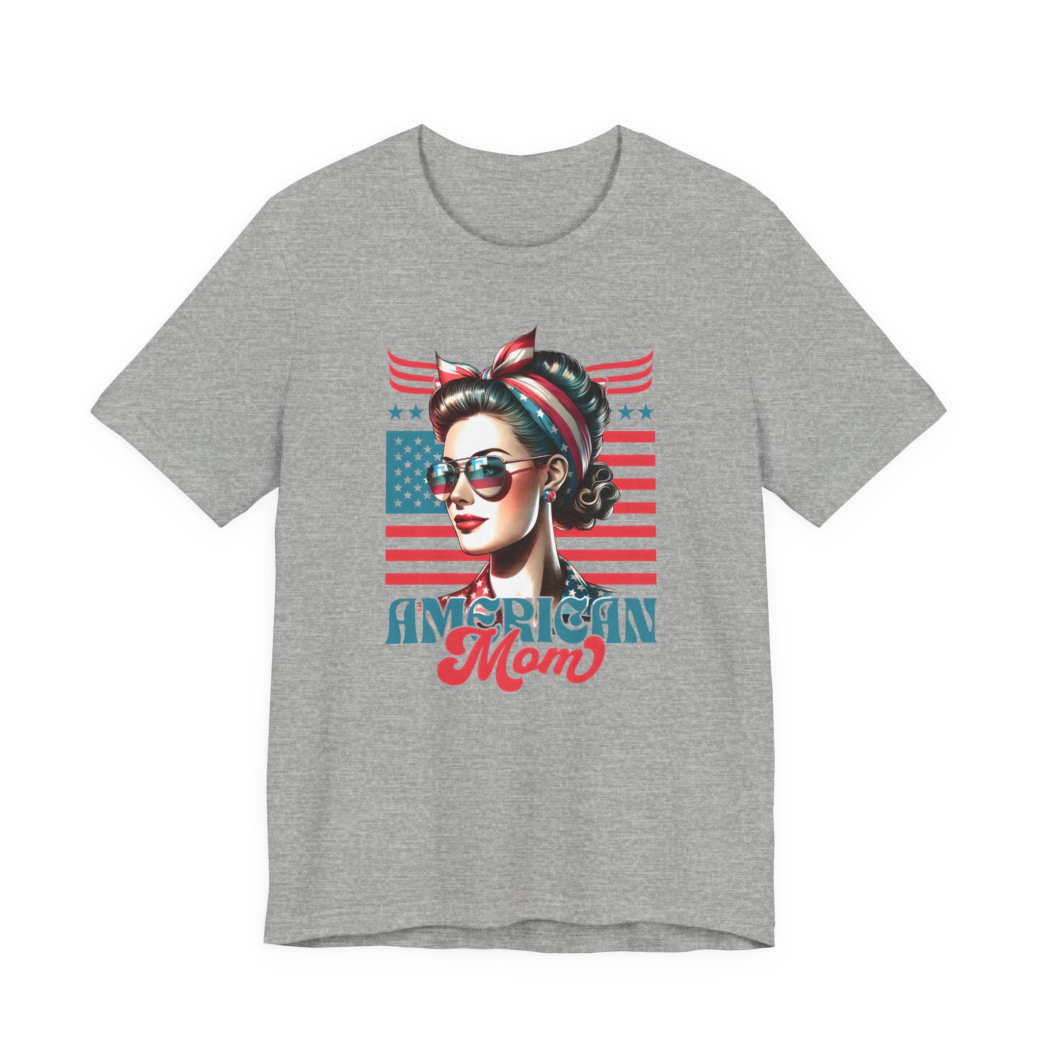 American Mom T-Shirt — Retro Rosie Patriotic Tee