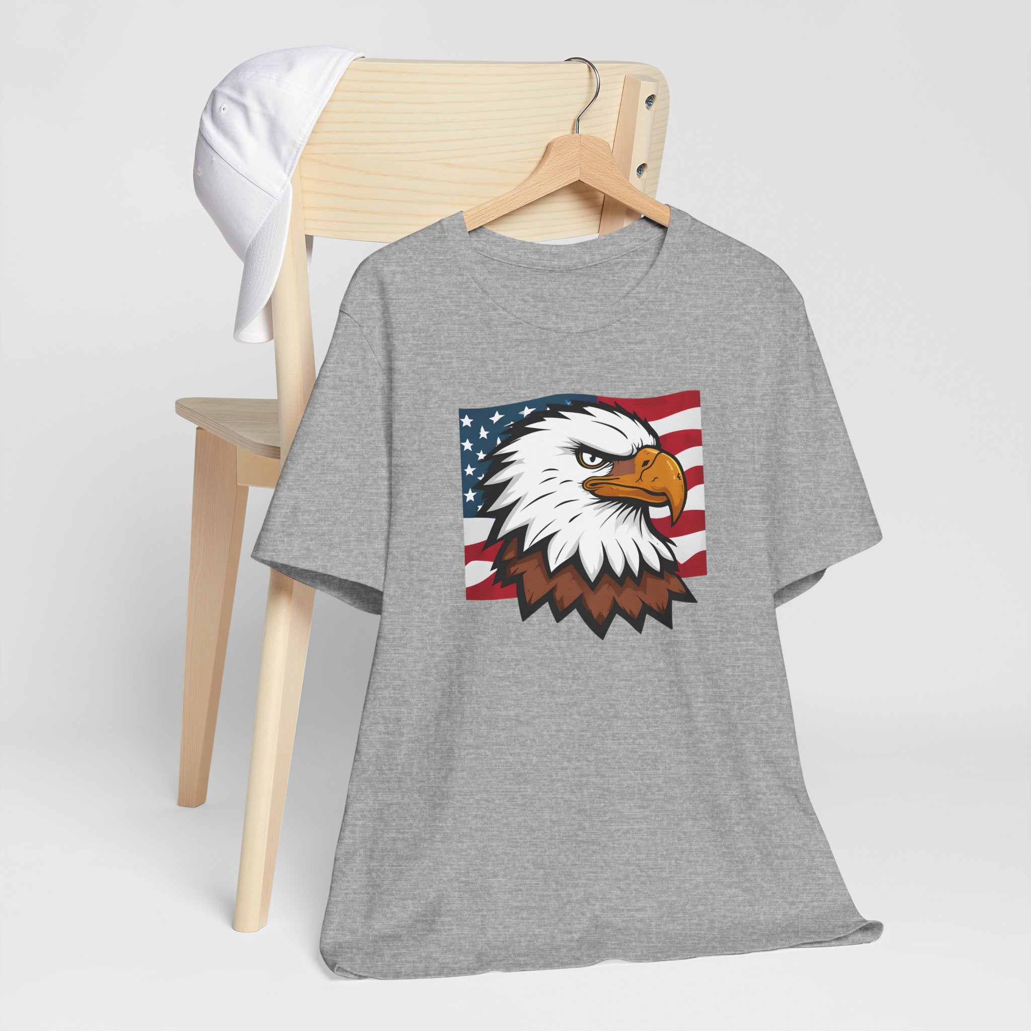 American Eagle Flag T-Shirt — Patriotic Bald Eagle Graphic Tee