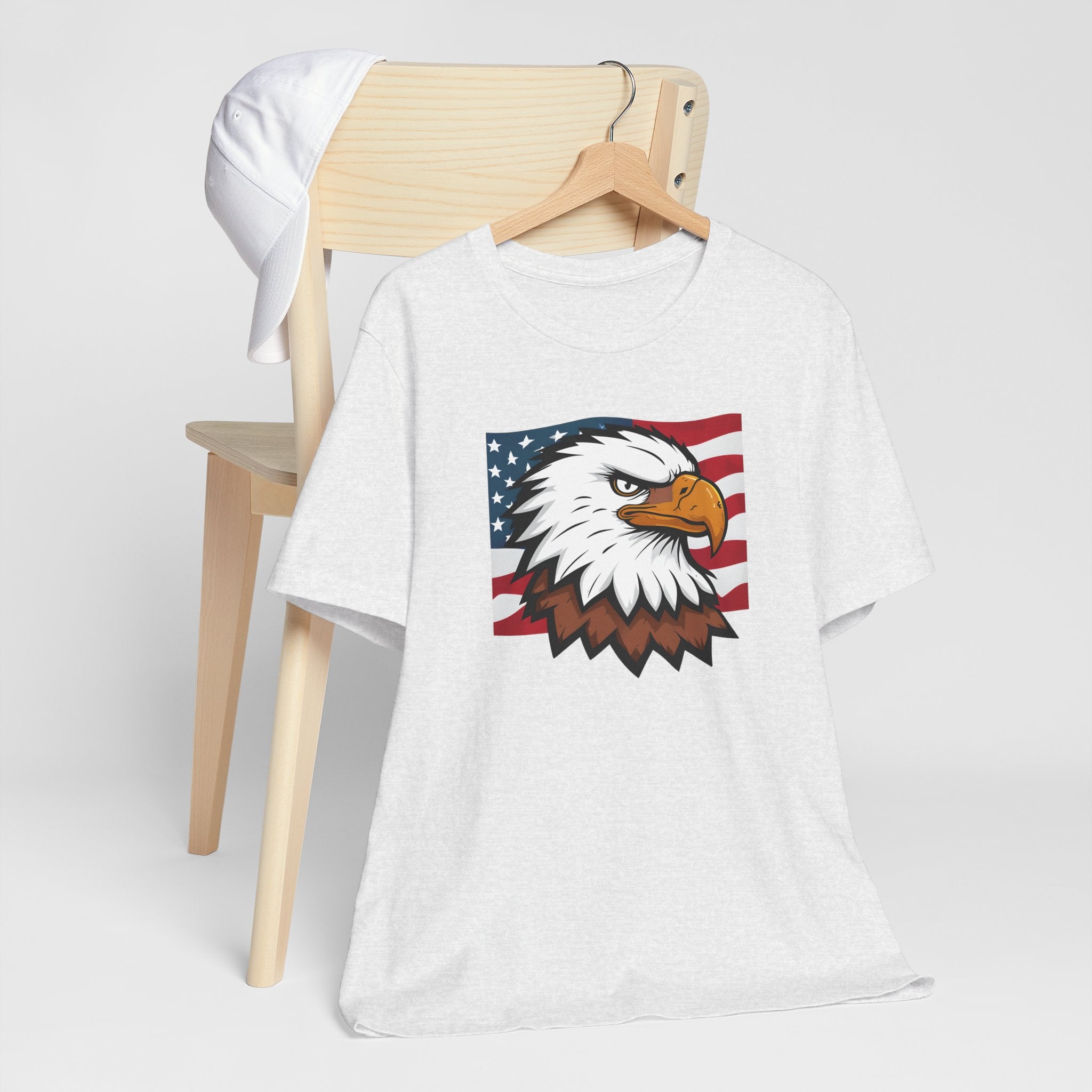 American Eagle Flag T-Shirt — Patriotic Bald Eagle Graphic Tee