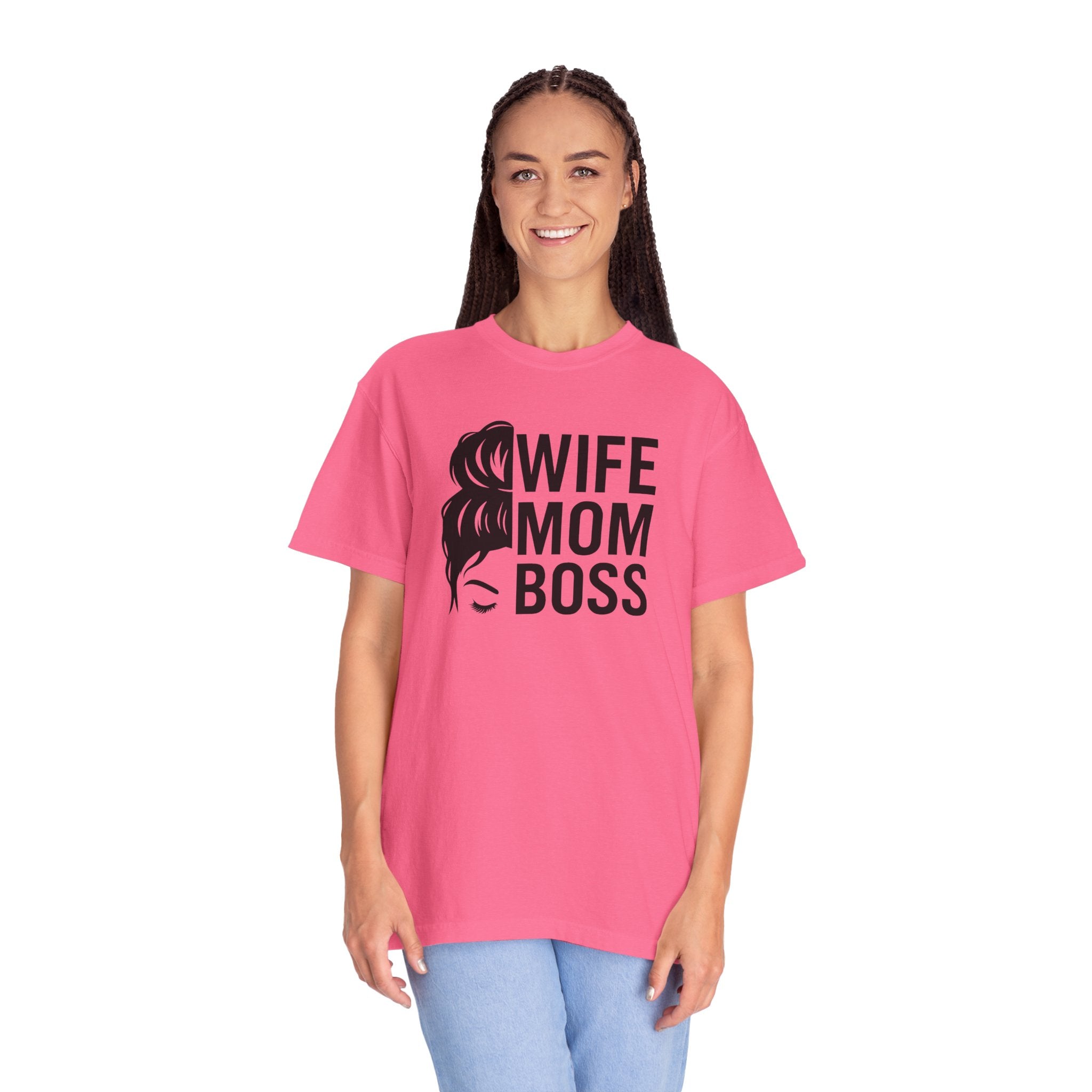 Wife Mom Boss T-Shirt, Unisex Tee for Moms, Gift for New Moms, Casual Outfit, Mother's Day Gift