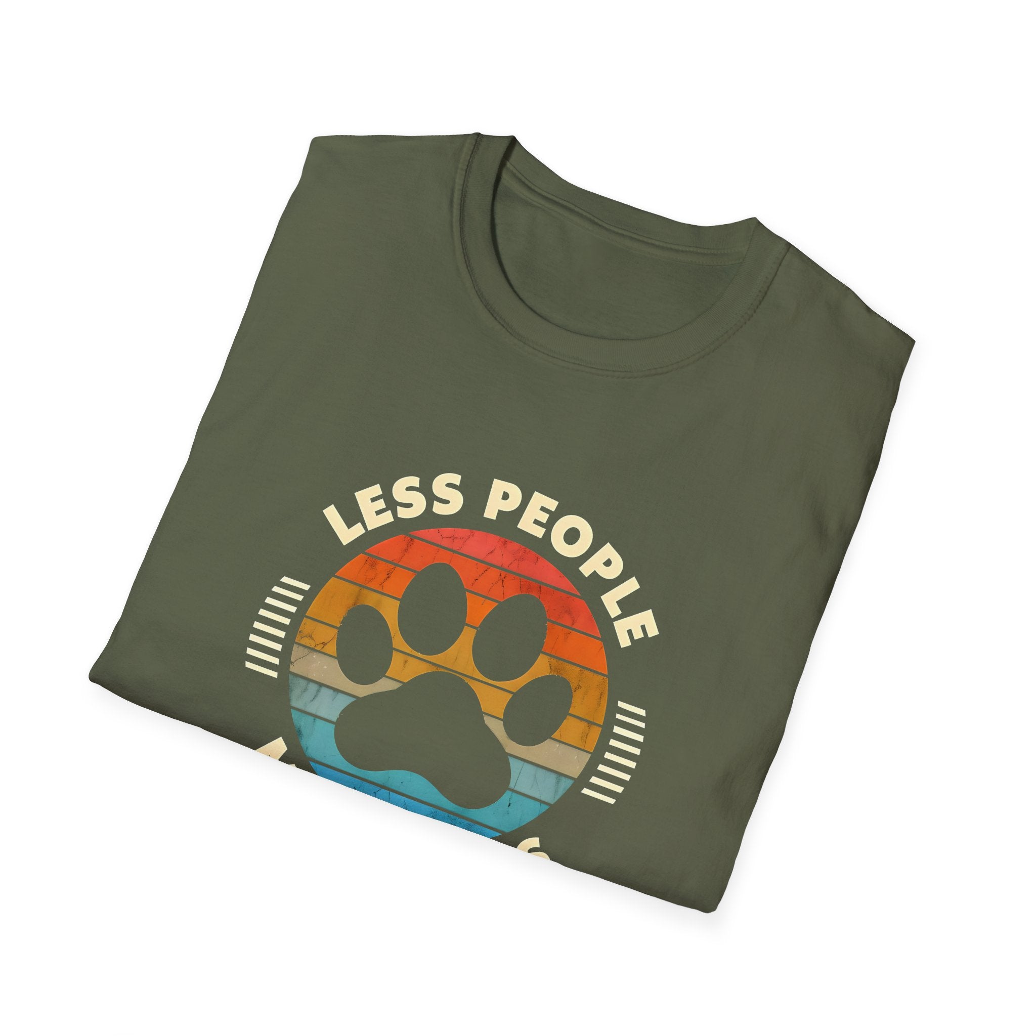 Unisex Softstyle T-Shirt - 'Less People More Dogs' Graphic Tee, Dog Lover Gift, Casual Wear, Pet Parent Shirt, Animal Lover Outfit