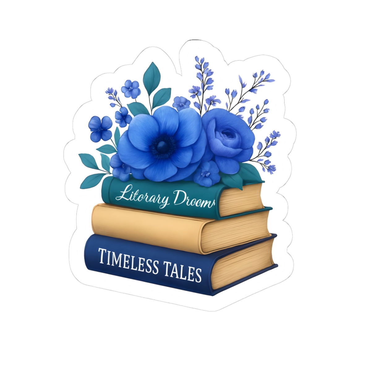 Literary Dreams Kiss-Cut Stickers | Floral Book Artwork for Planners, Laptops, Journals, Gift Ideas, Home Decor