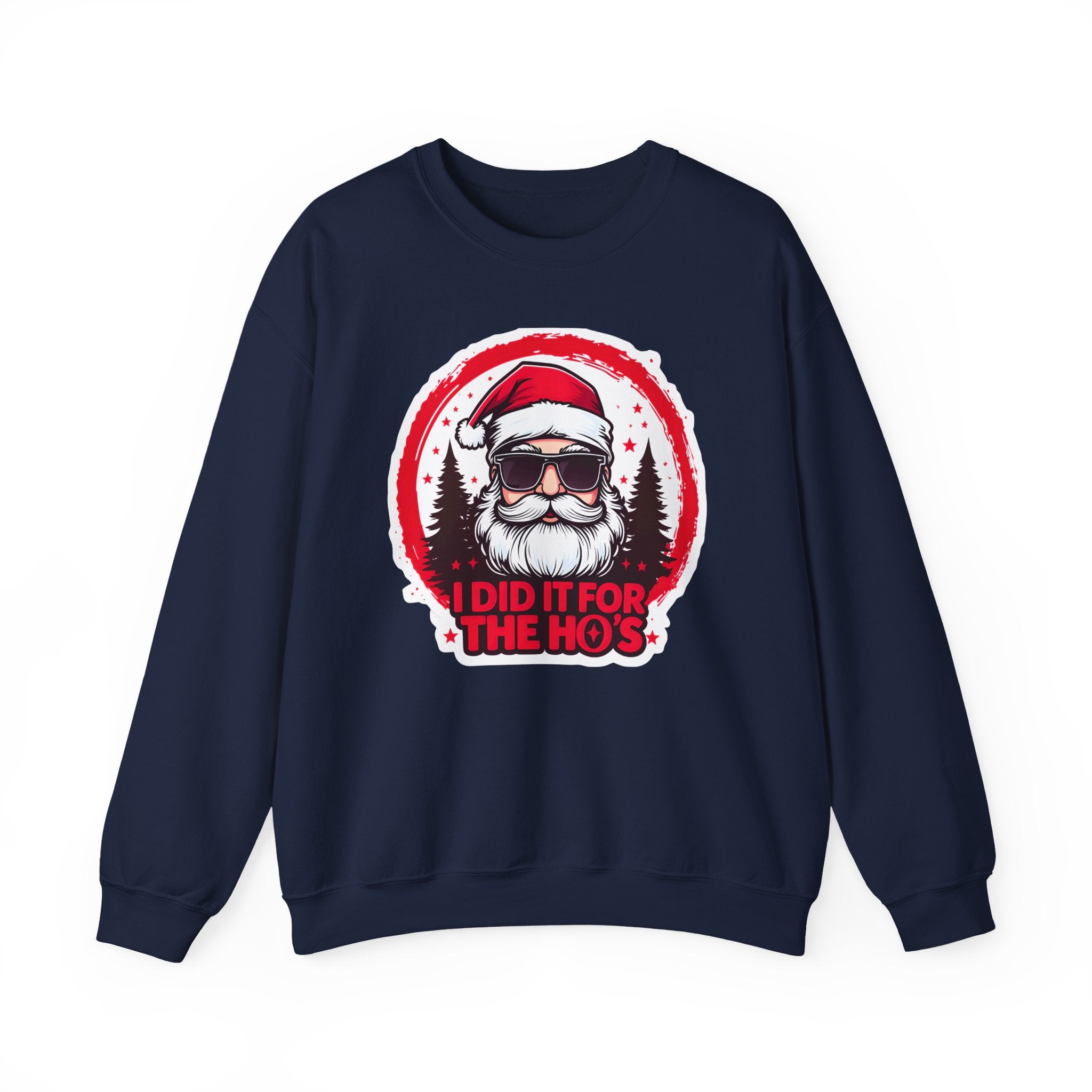 Funny Christmas Sweatshirt, Santa Graphic Crewneck, Holiday Gift for Him/Her, Festive Apparel for Parties, Winter Wear