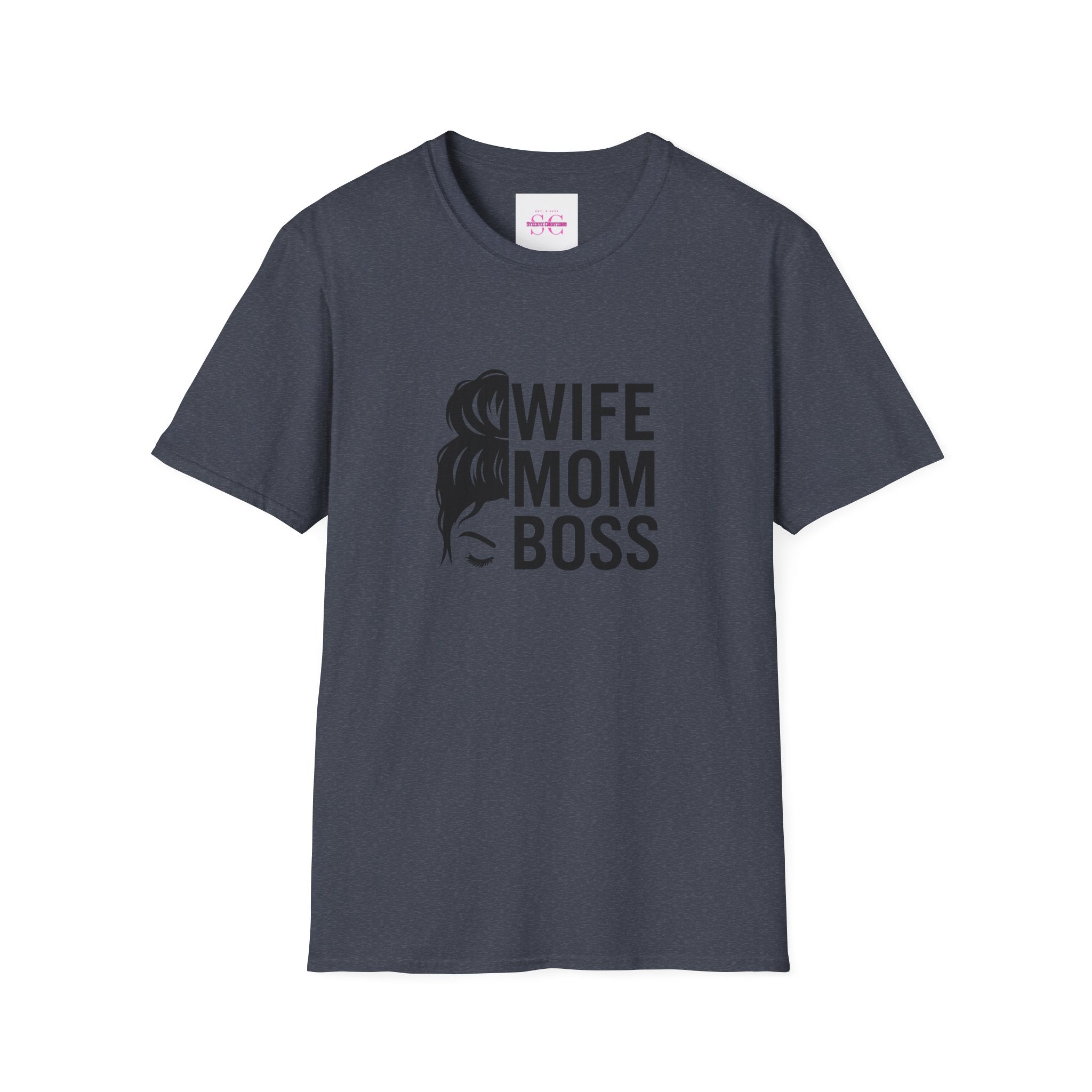 Wife Mom Boss T-Shirt, Unisex Graphic Tee for Moms, Gift for Mother's Day, Casual Wear, Birthday Present, Funny Mom Shirt