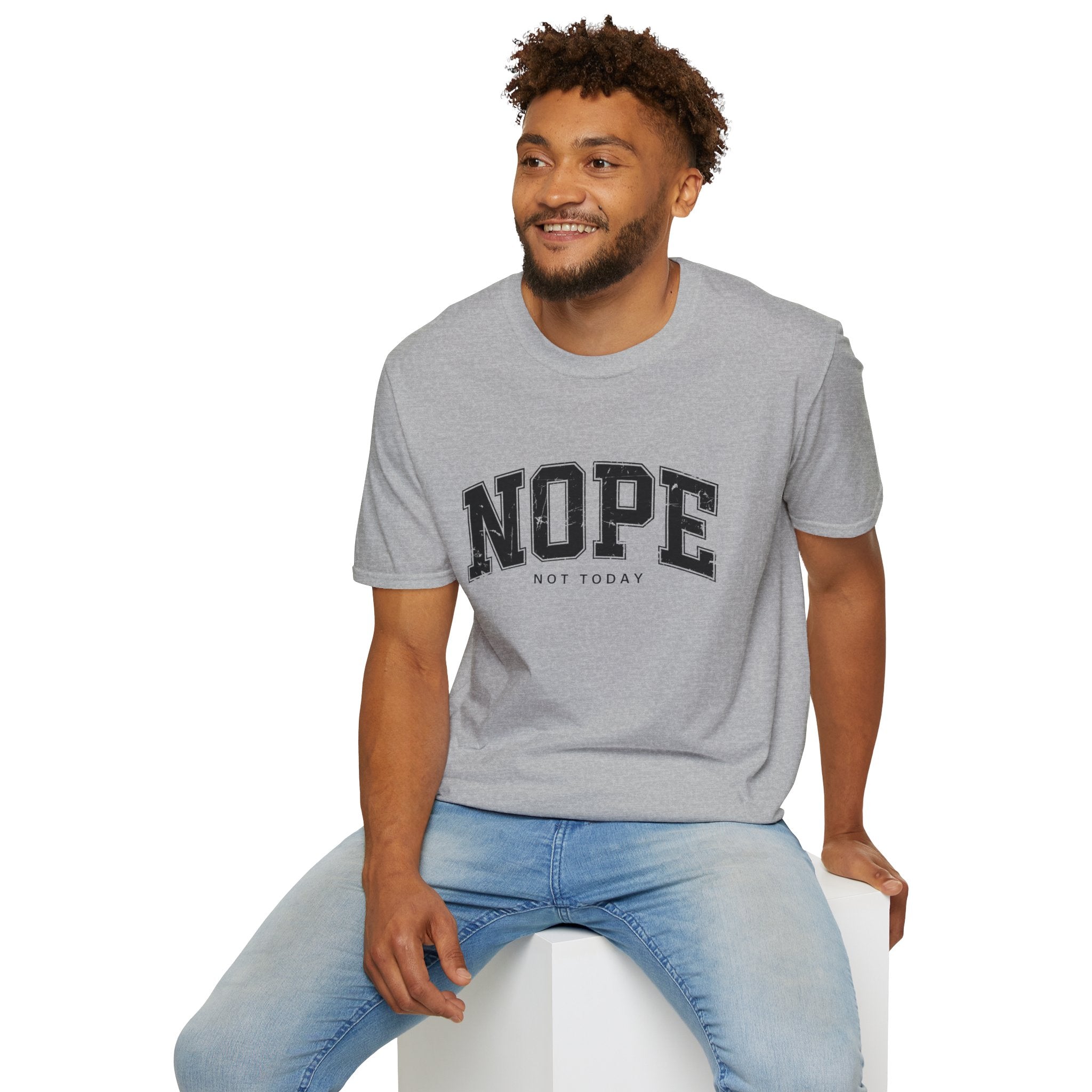 Funny Nope Not Today T-Shirt, Relaxed Casual Tee, Gift for Friends, Unisex Graphic Shirt, Everyday Wear, Humor Tee