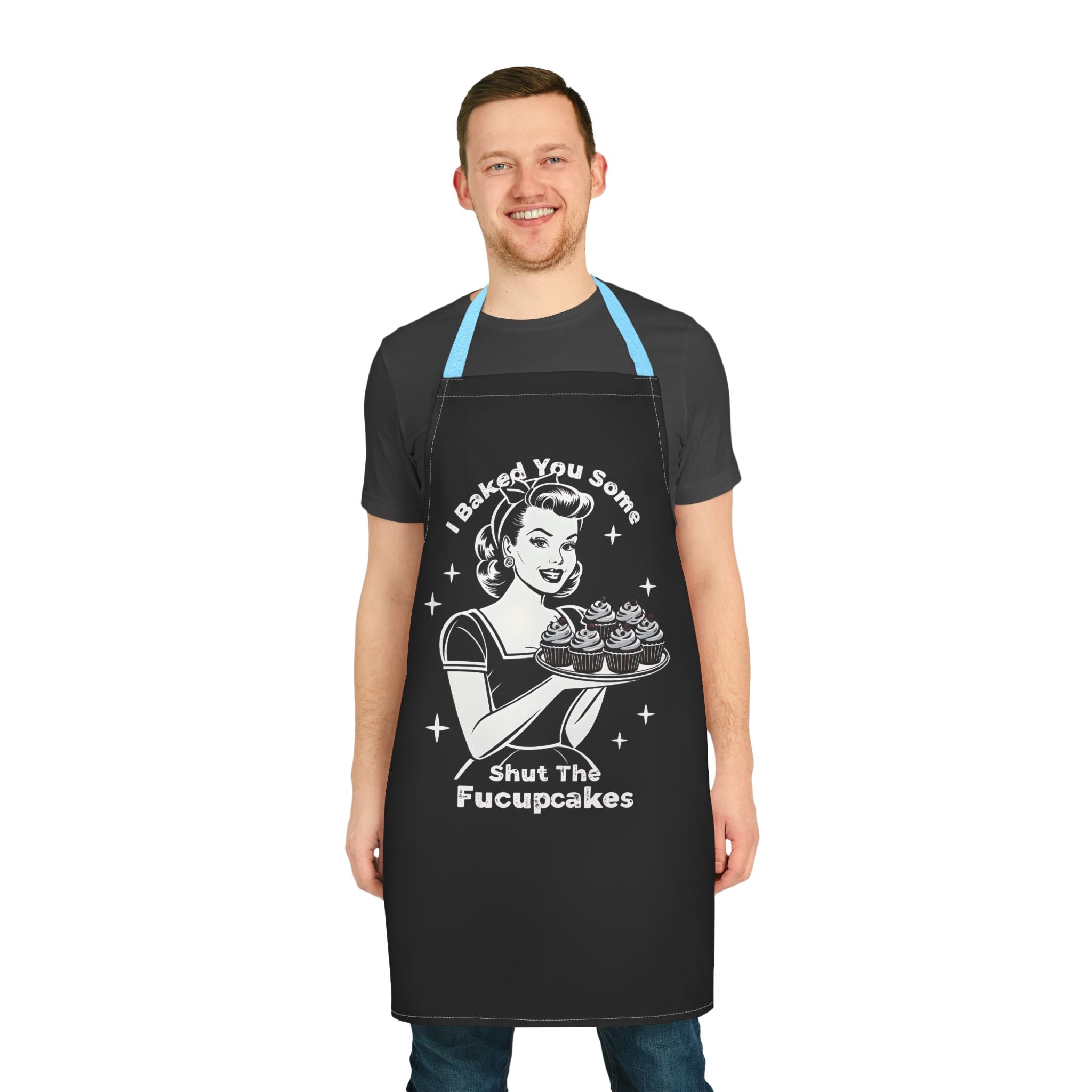 Funny Baking Apron – "I Baked You Some, Shut The Fucupcakes" Retro Chef Gift