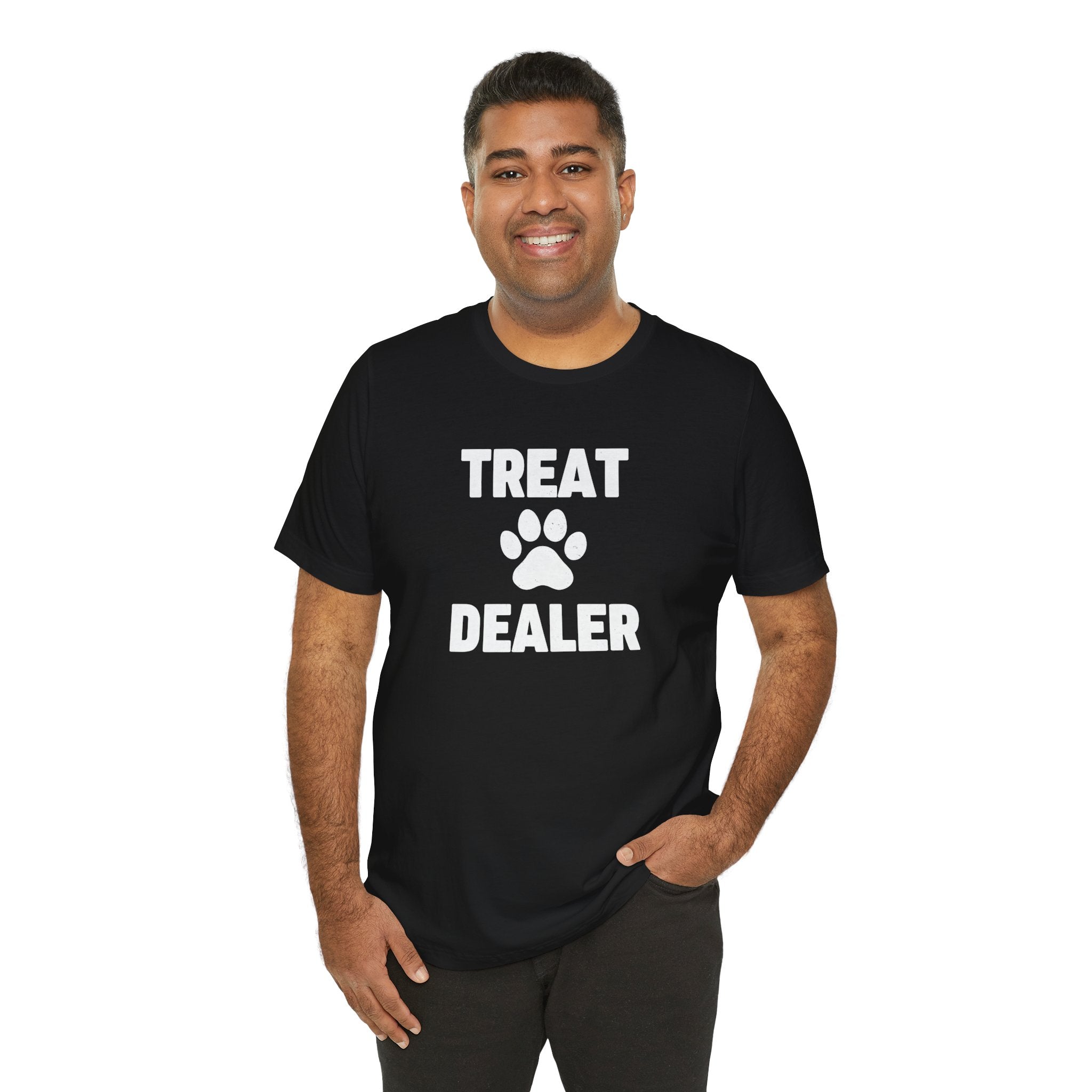 Treat Dealer T-Shirt — Funny Paw Print Tee for Dog Lovers