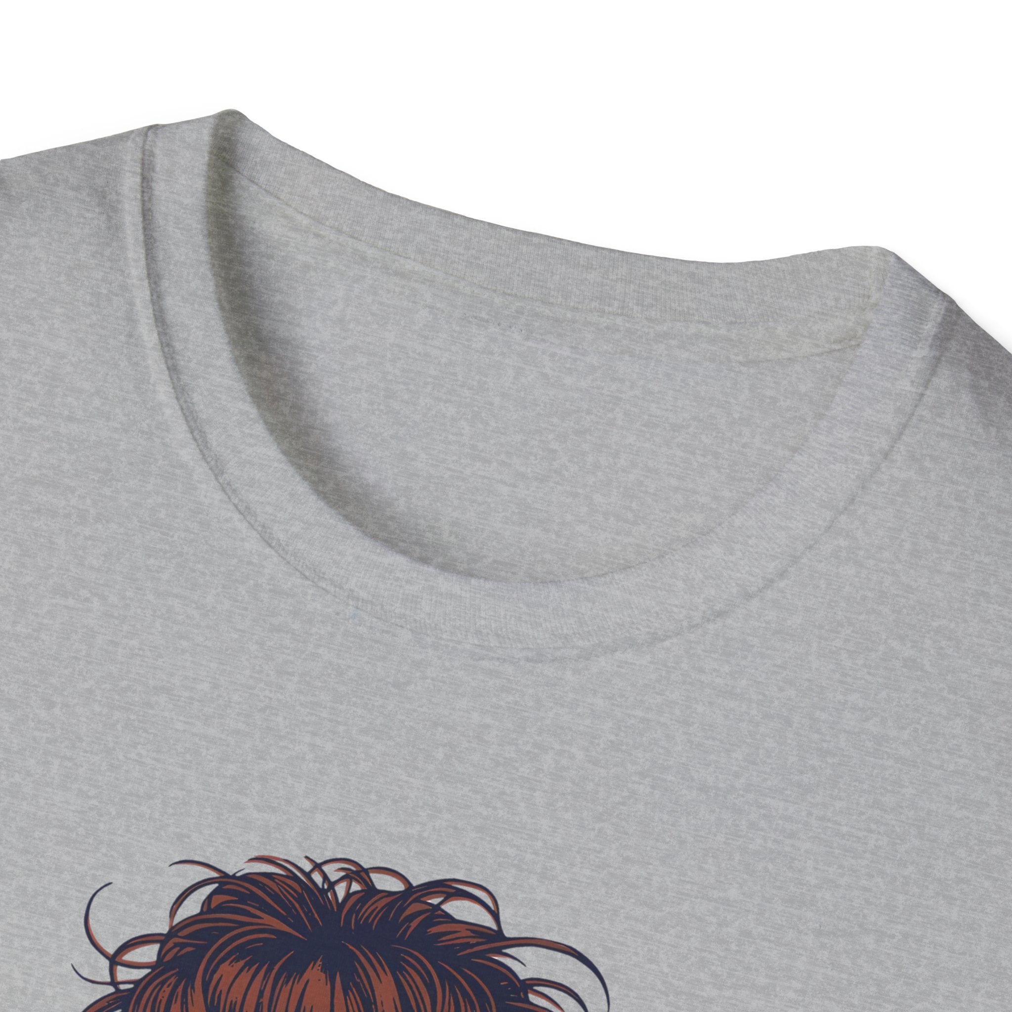American Mom T-Shirt — Patriotic Messy Bun Sunglasses Tee