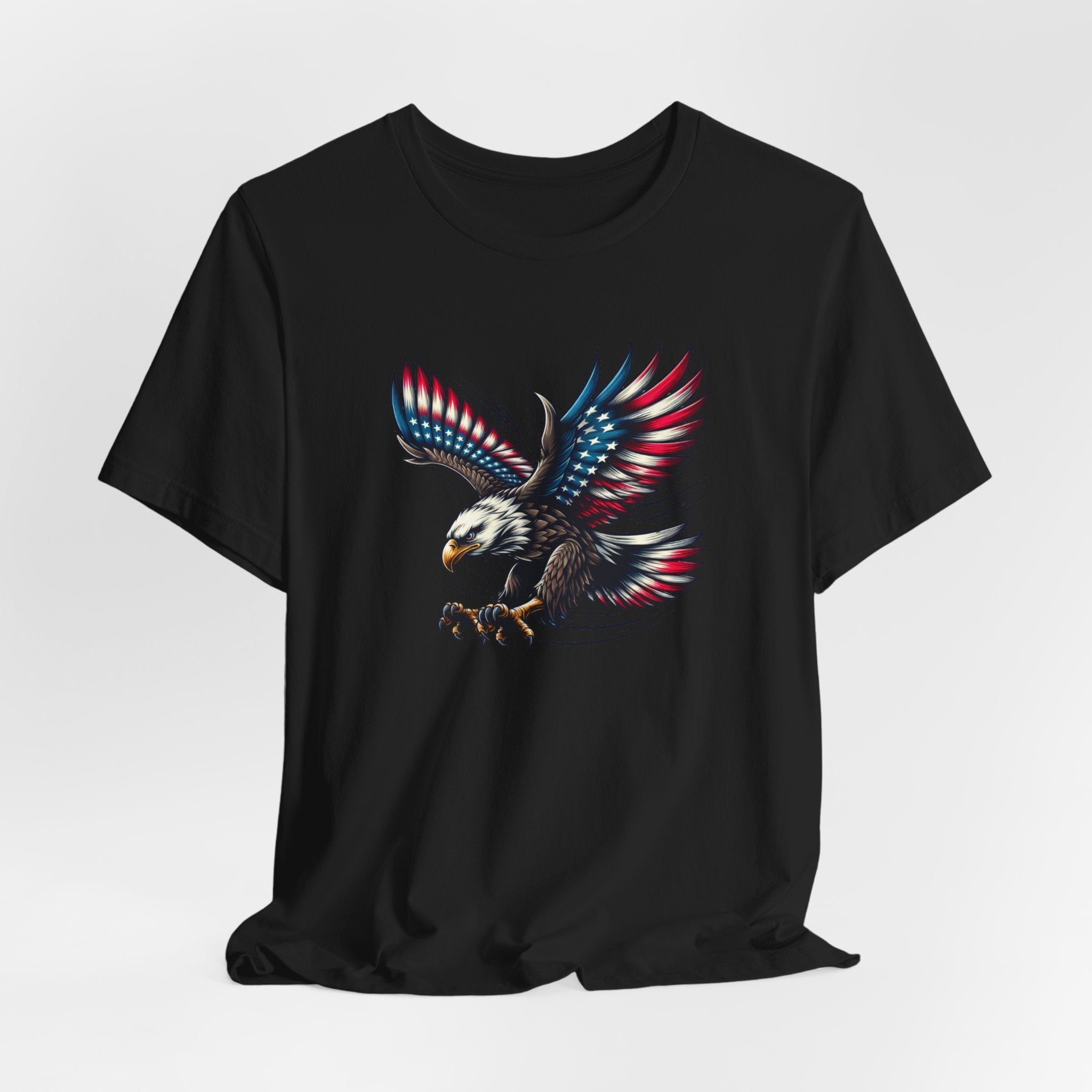 Patriotic Bald Eagle Tee — Red, White & Blue Graphic T-Shirt
