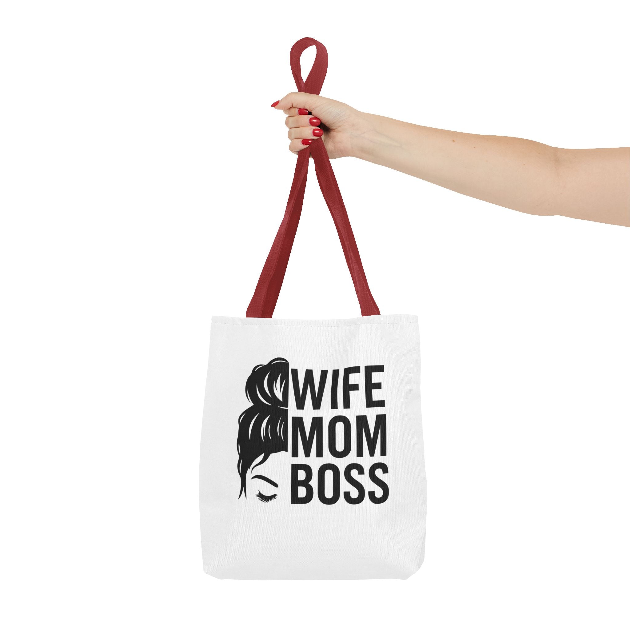 Wife Mom Boss Tote Bag - Chic, Durable Tote for Moms, Stylish Carry-All, Gift for Mother's Day, Work, and Everyday Use