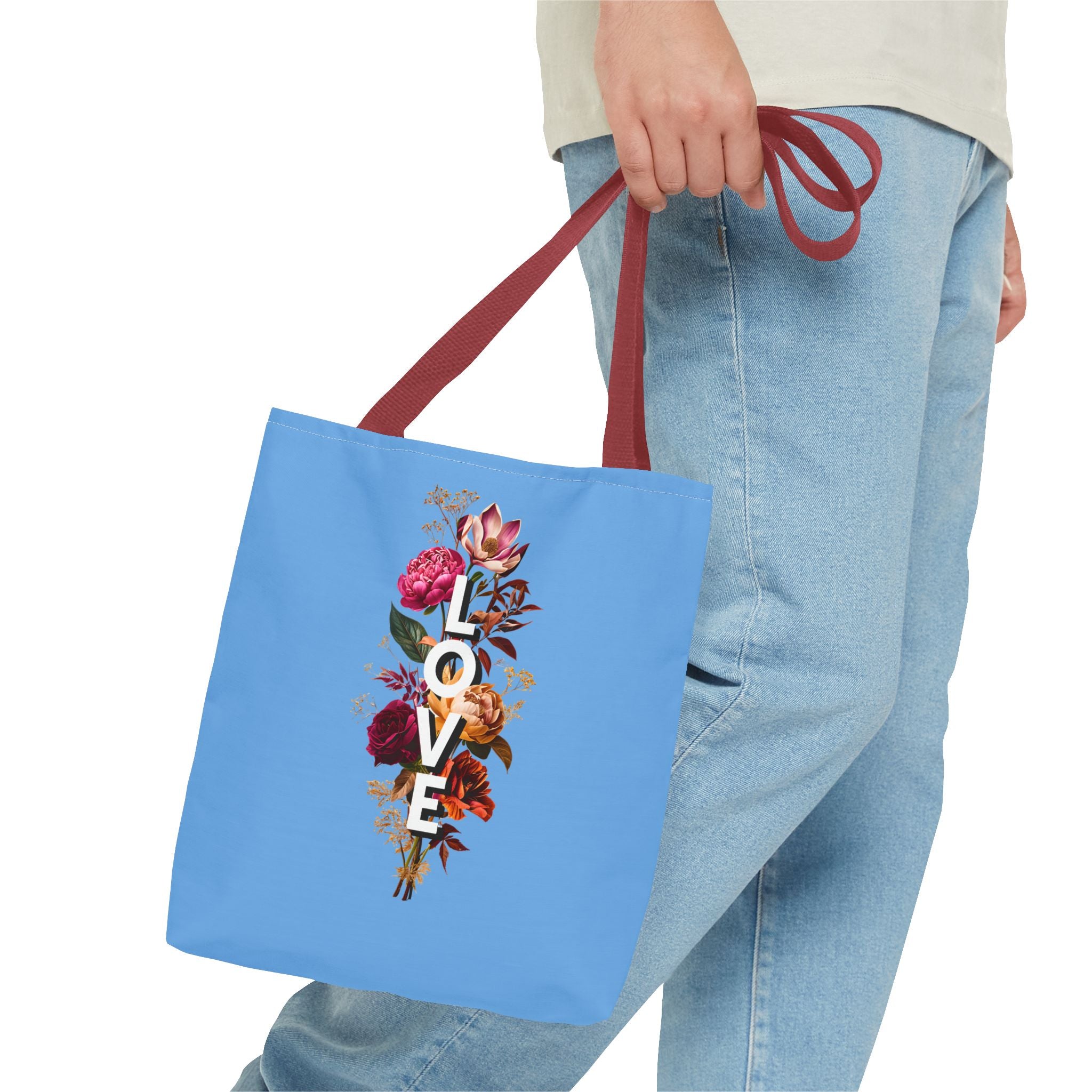 Floral Love Tote Bag - Colorful AOP Design for Everyday Style