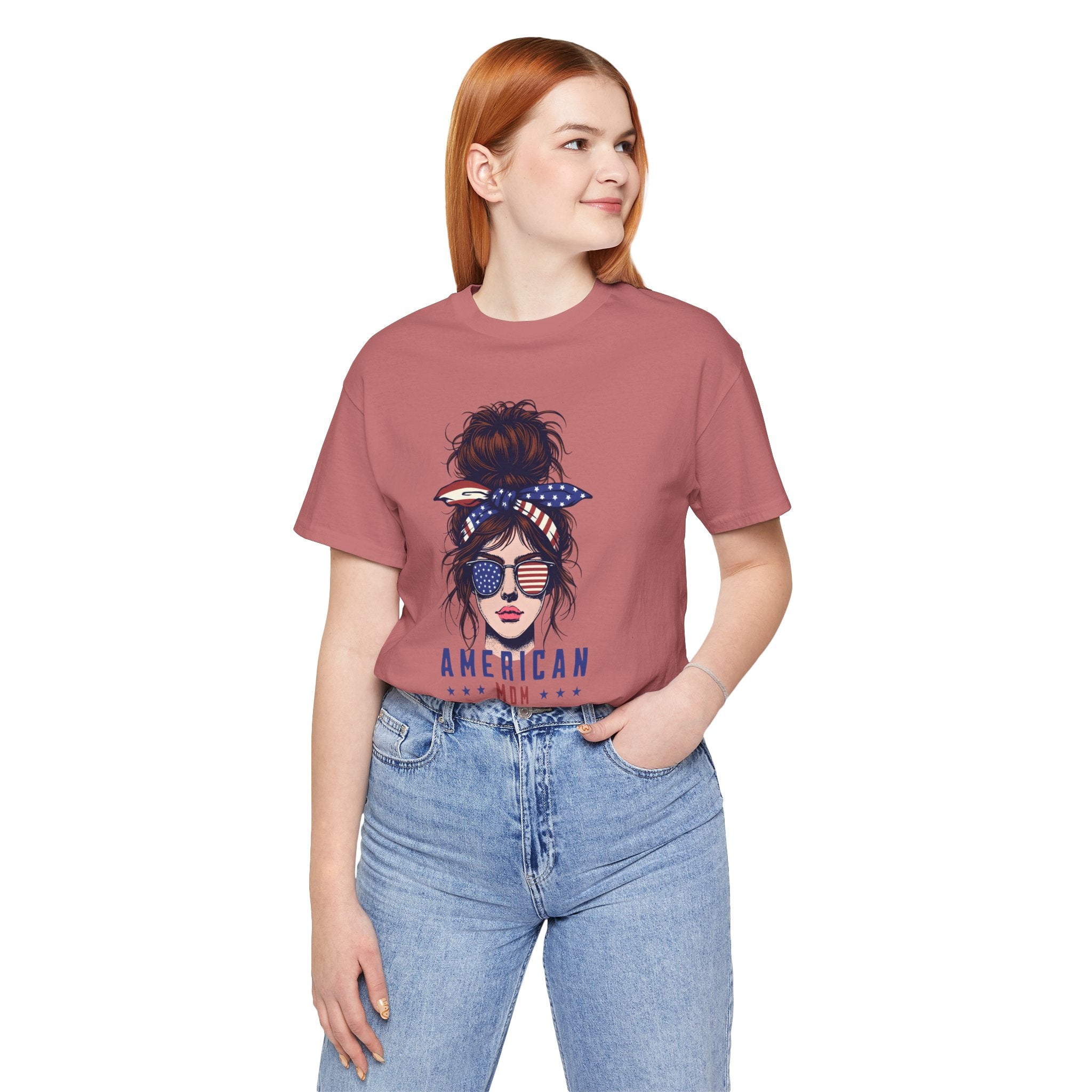 American Mom T-Shirt – Patriotic Mom Graphic Tee