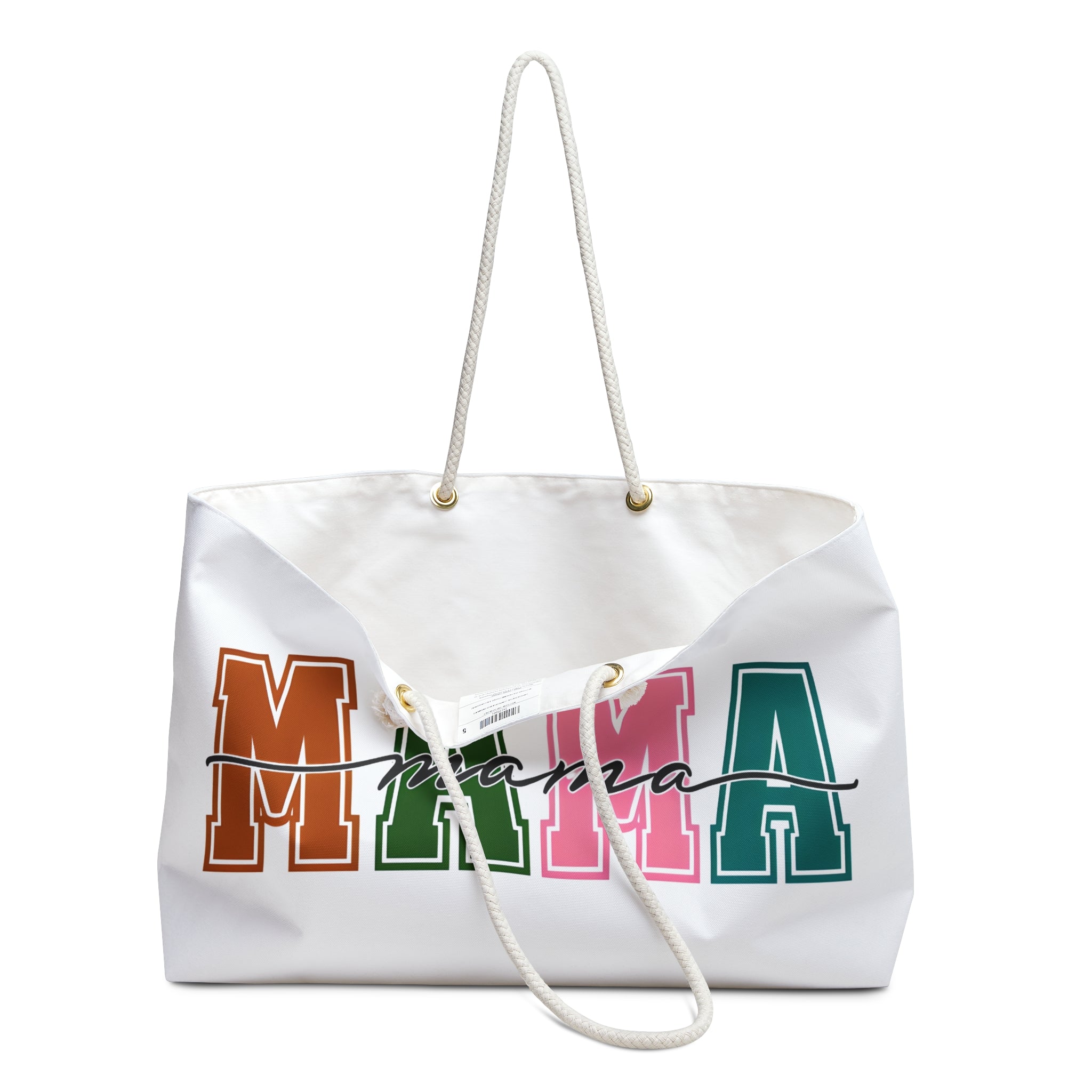 Mama Weekender Bag | Stylish Tote for Moms | Travel & Beach, Perfect Gift for Mother's Day, Birthdays, and Baby Showers