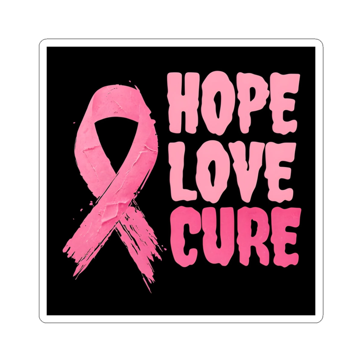 Breast Cancer Awareness Stickers, Hope Love Cure, Support Stickers, Pink Ribbon Gifts, Motivational Decals