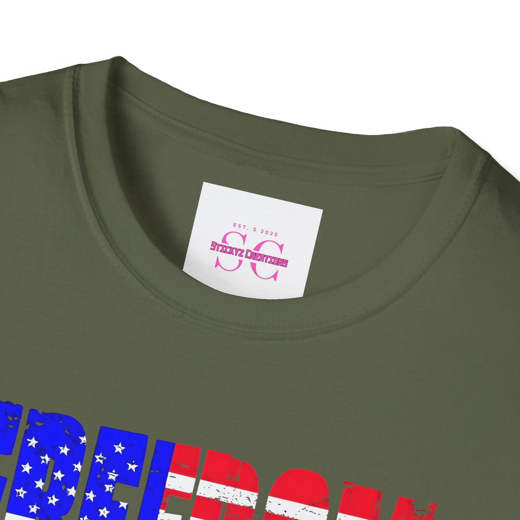 Patriotic Freedom T-Shirt - Unisex Softstyle Tee, Independence Day, Memorial Day, Veteran's Day, Everyday Wear, Gift Idea