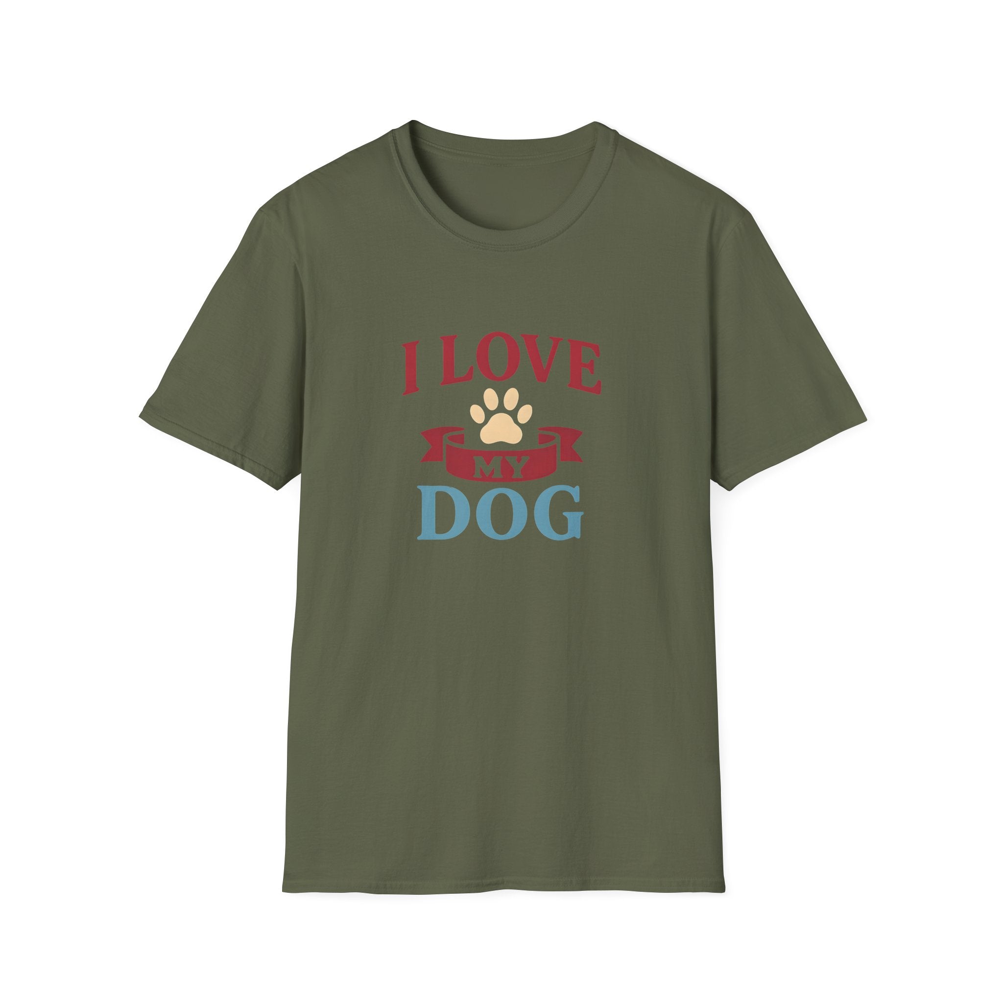 I Love My Dog Unisex Softstyle T-Shirt, Dog Lover Gift, Pet Owner Tee, Dog Mom/Dad Shirt, Casual Wear, Birthday Gift