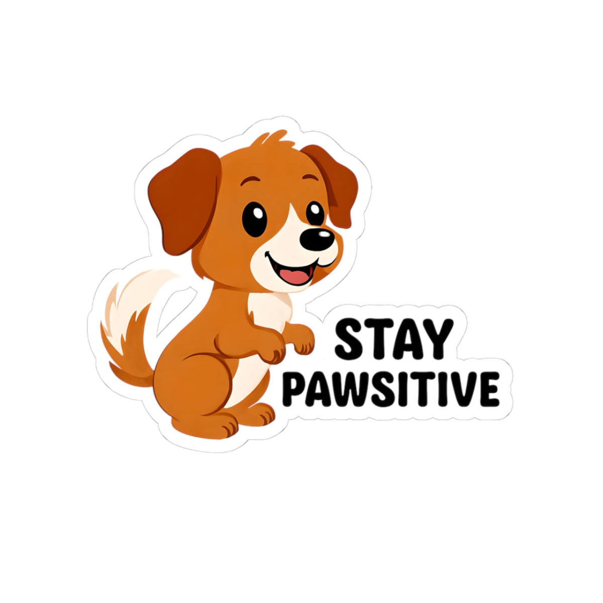 Stay Pawsitive Dog Stickers - Cute Kiss-Cut Vinyl for Pet Lovers