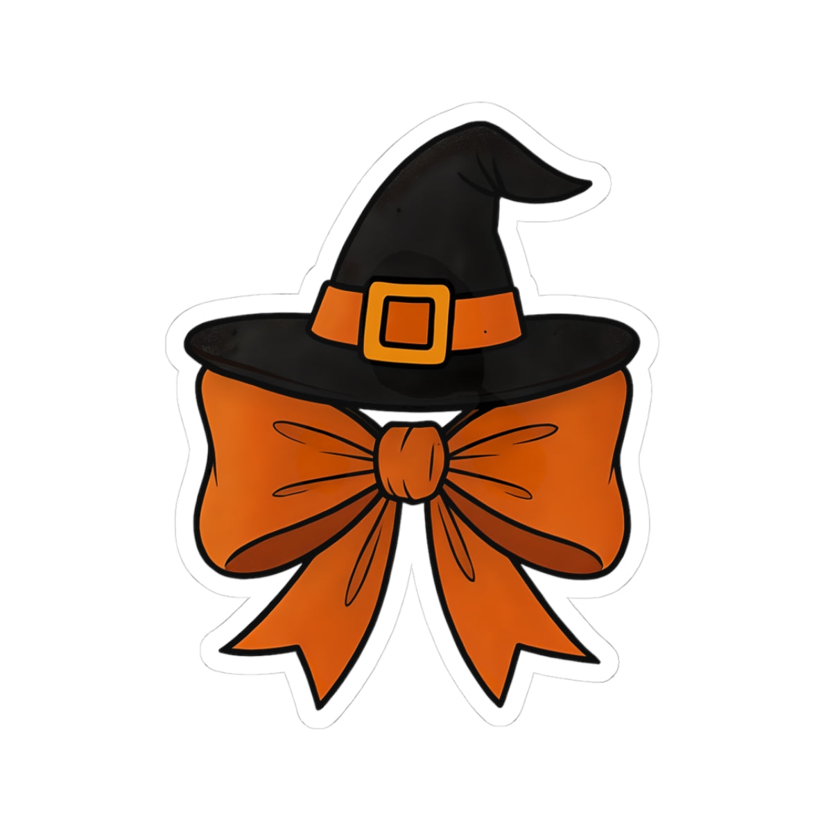 Halloween Witch Hat Stickers, Kiss-Cut Stickers for Laptop, Party Decor, Fall Crafts, Spooky Season