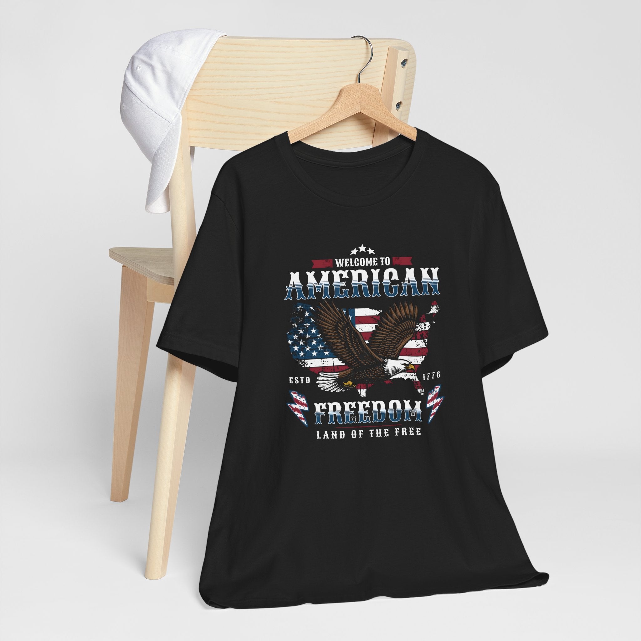 American Freedom Eagle T‑Shirt — Welcome to American, Land of the Free Patriotic Tee