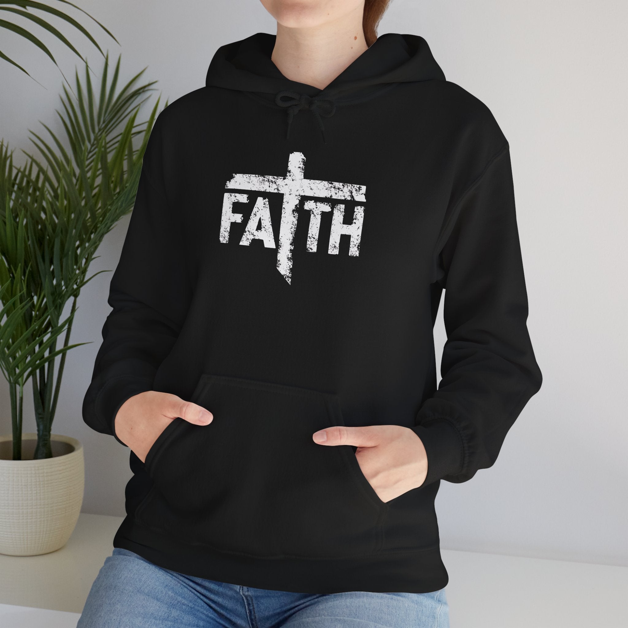 Faith Hoodie, Inspirational Sweatshirt for Men and Women, Cozy Pullover for Church, Gifts for Believers, Religious Apparel