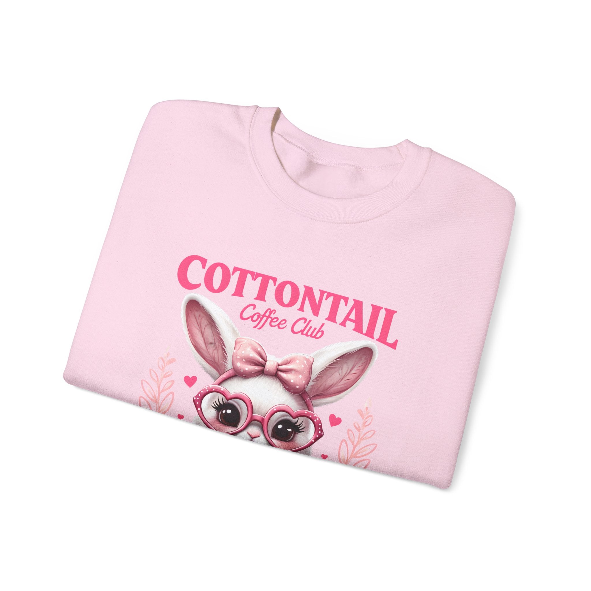 Cottontail Coffee Club Sweatshirt — Cute Bunny with Coffee Graphic