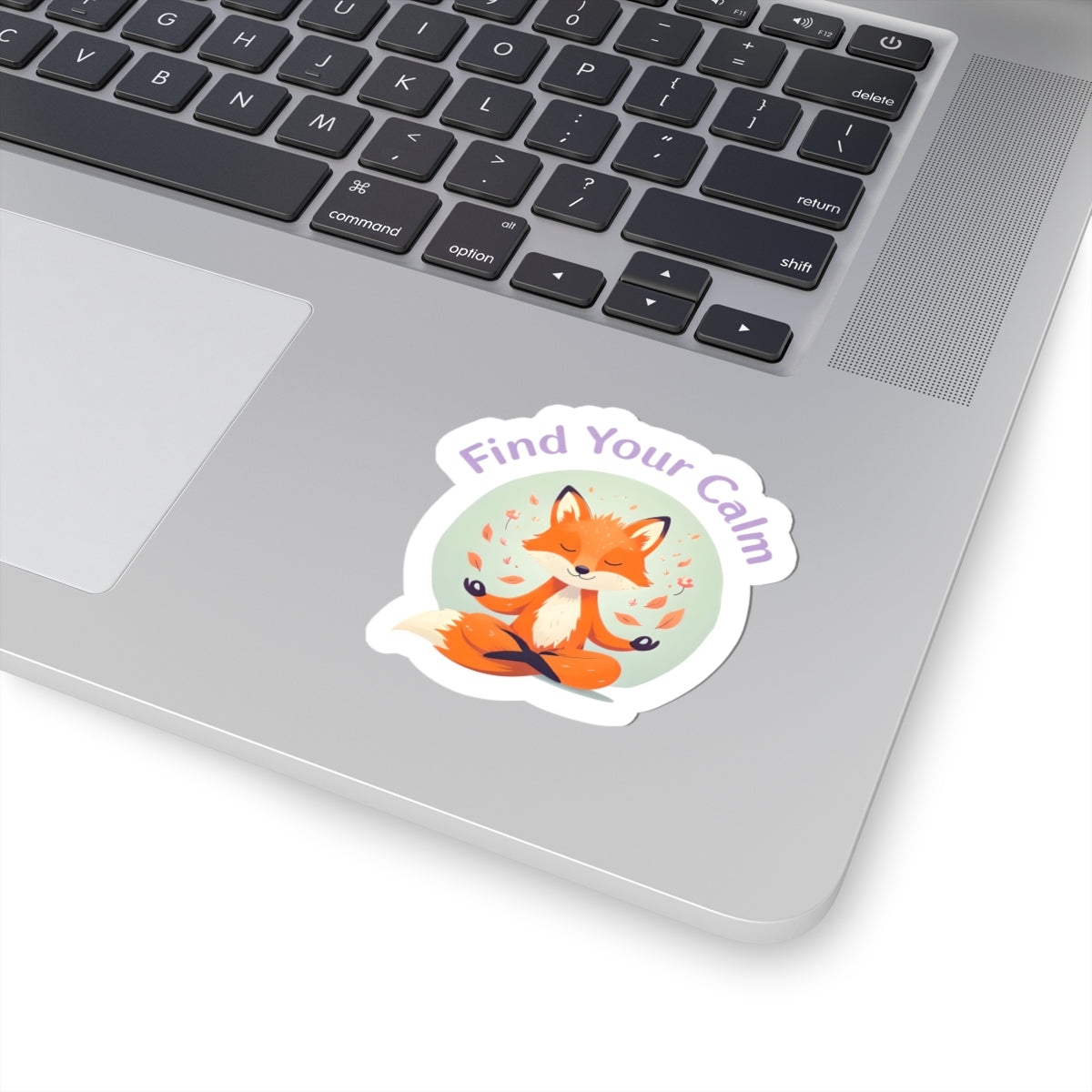 Find Your Calm Fox Kiss-Cut Stickers - Mindfulness Decor for Stress Relief