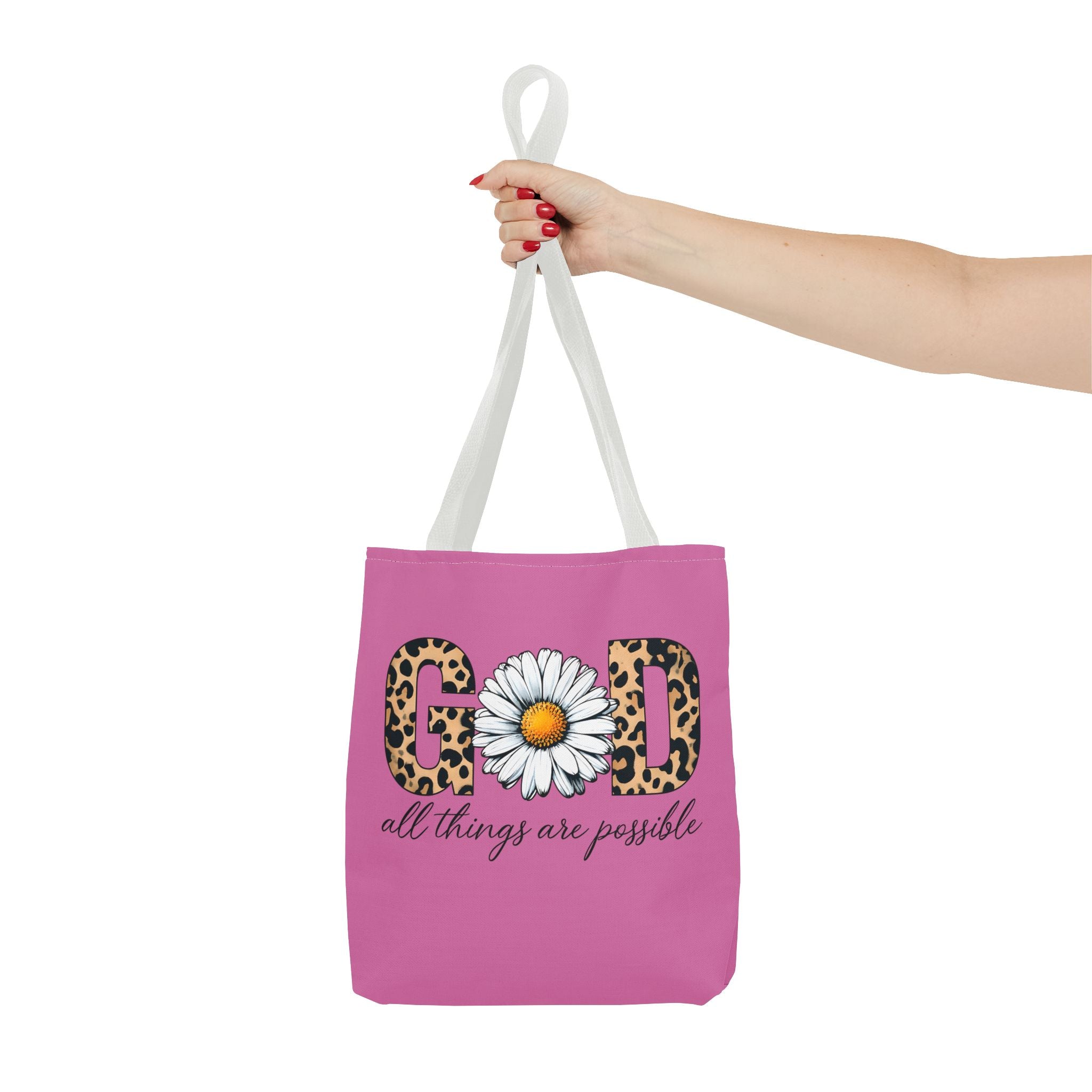 Floral Inspirational Tote Bag - All Things Are Possible