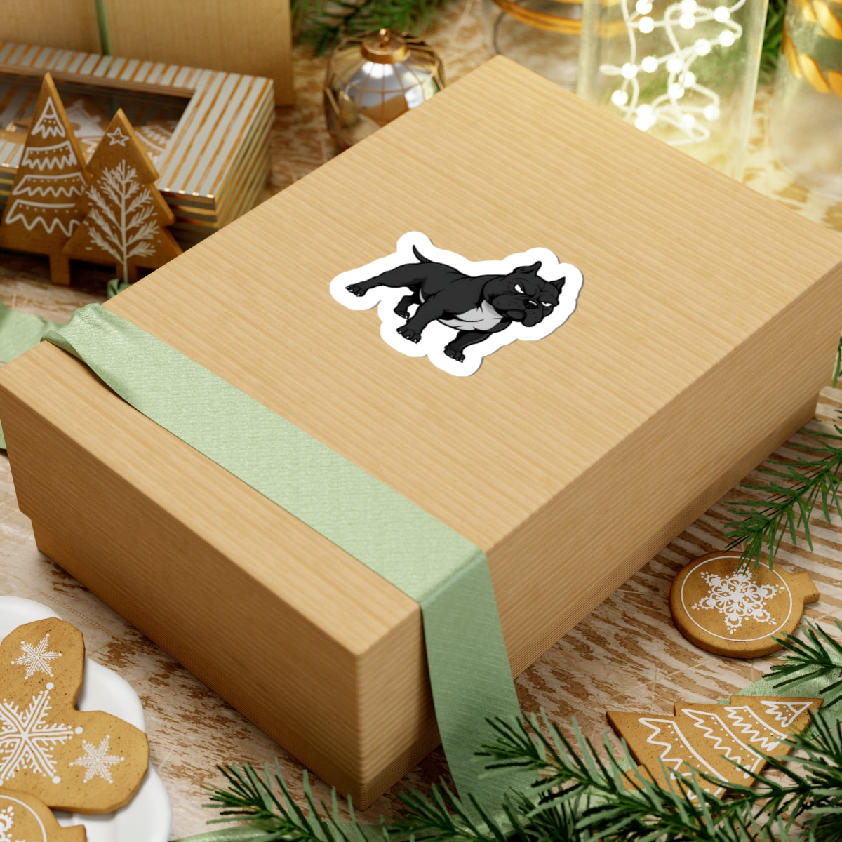 Bold Black Bulldog Kiss-Cut Stickers - Perfect for Pet Lovers & Personalizing Gear