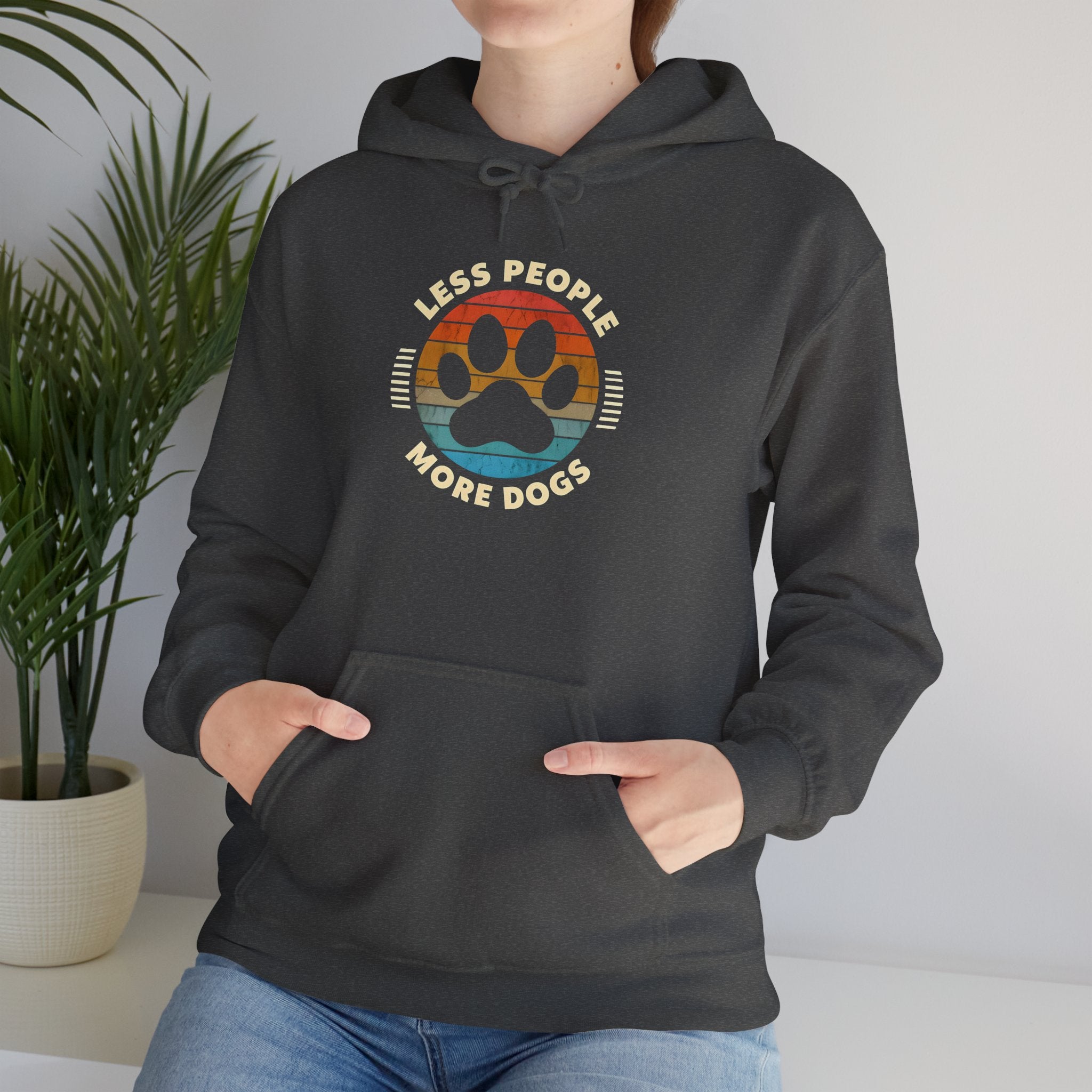 Dog Lover Hoodie - Less People More Dogs Unisex Sweatshirt
