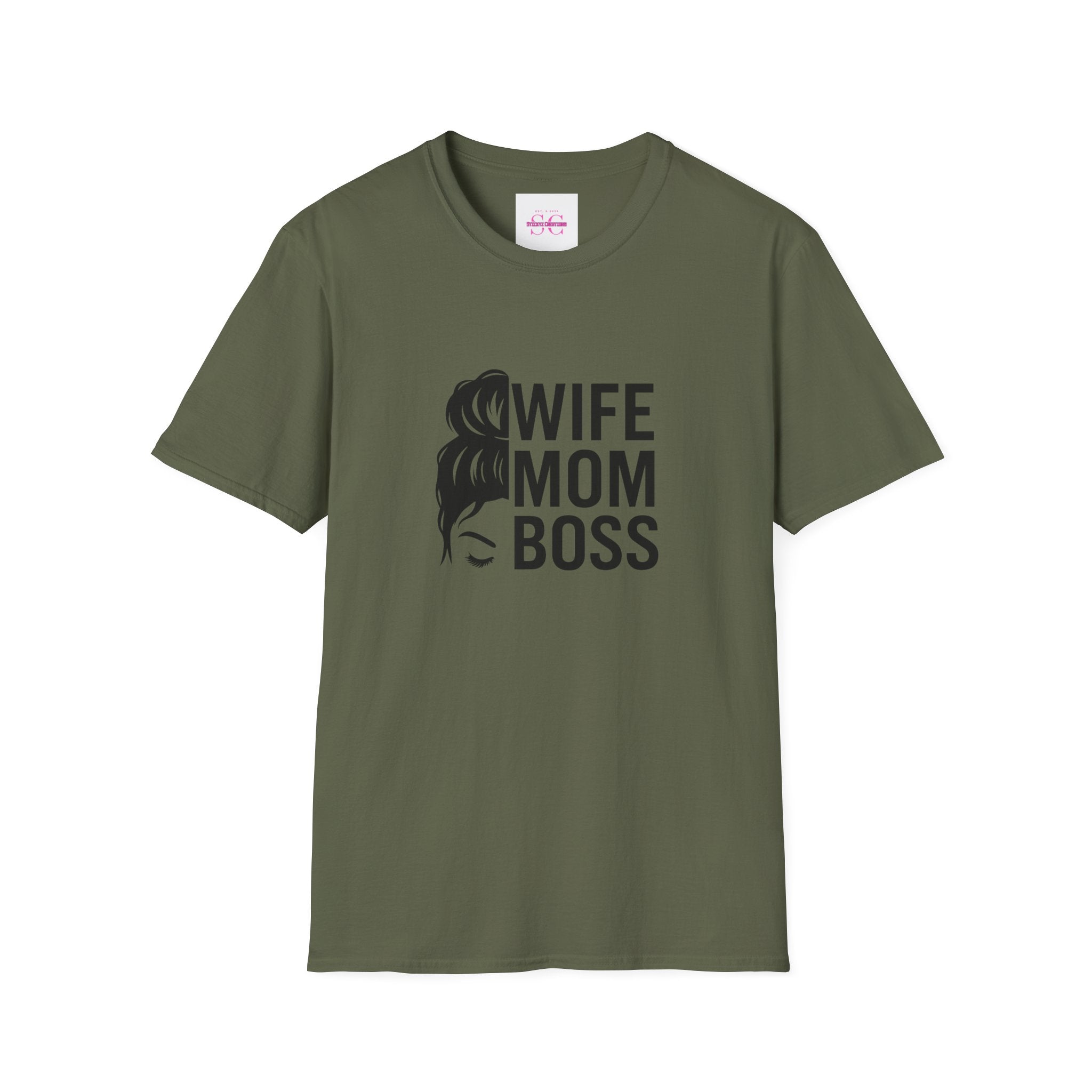 Wife Mom Boss T-Shirt, Unisex Graphic Tee for Moms, Gift for Mother's Day, Casual Wear, Birthday Present, Funny Mom Shirt