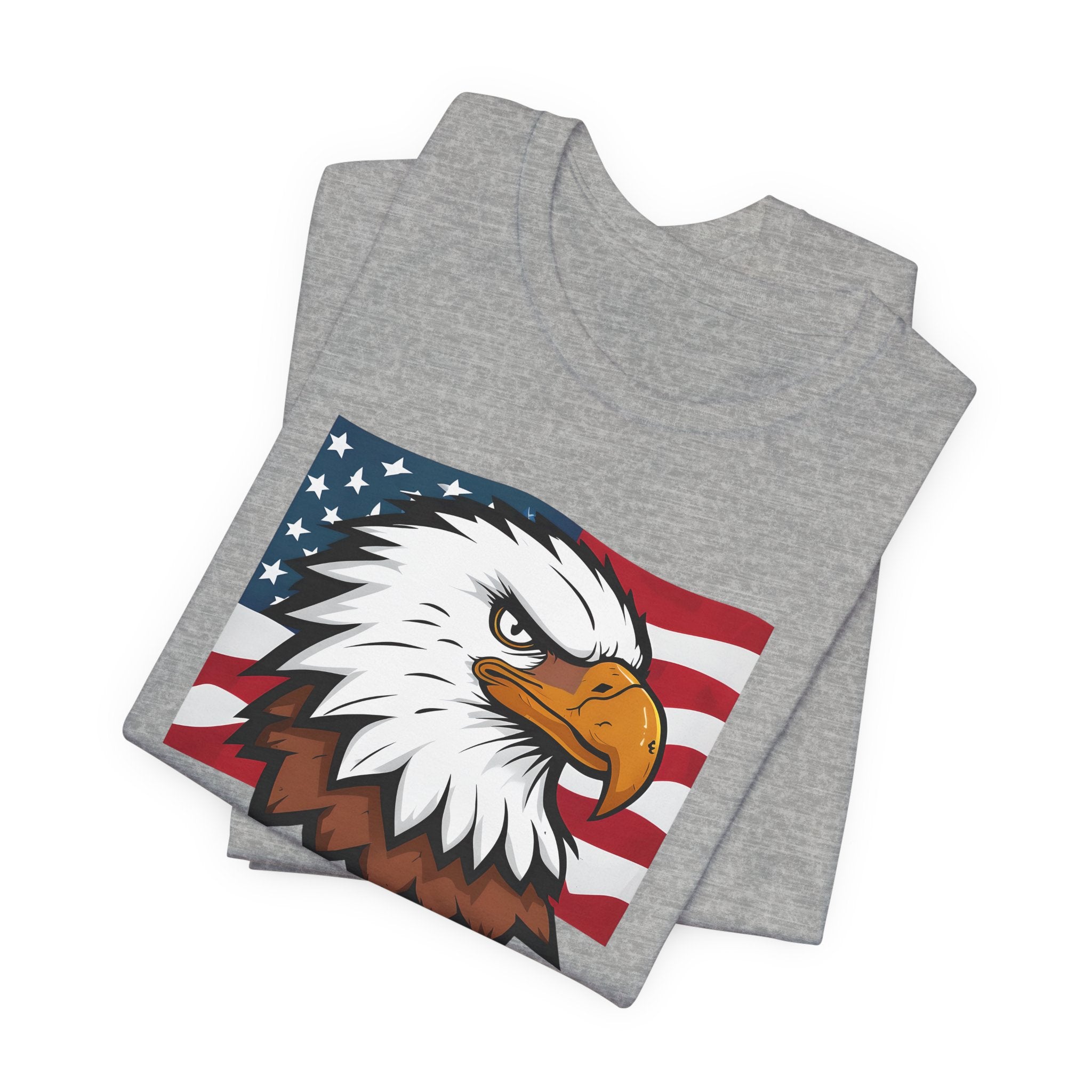 American Eagle Flag T-Shirt — Patriotic Bald Eagle Graphic Tee