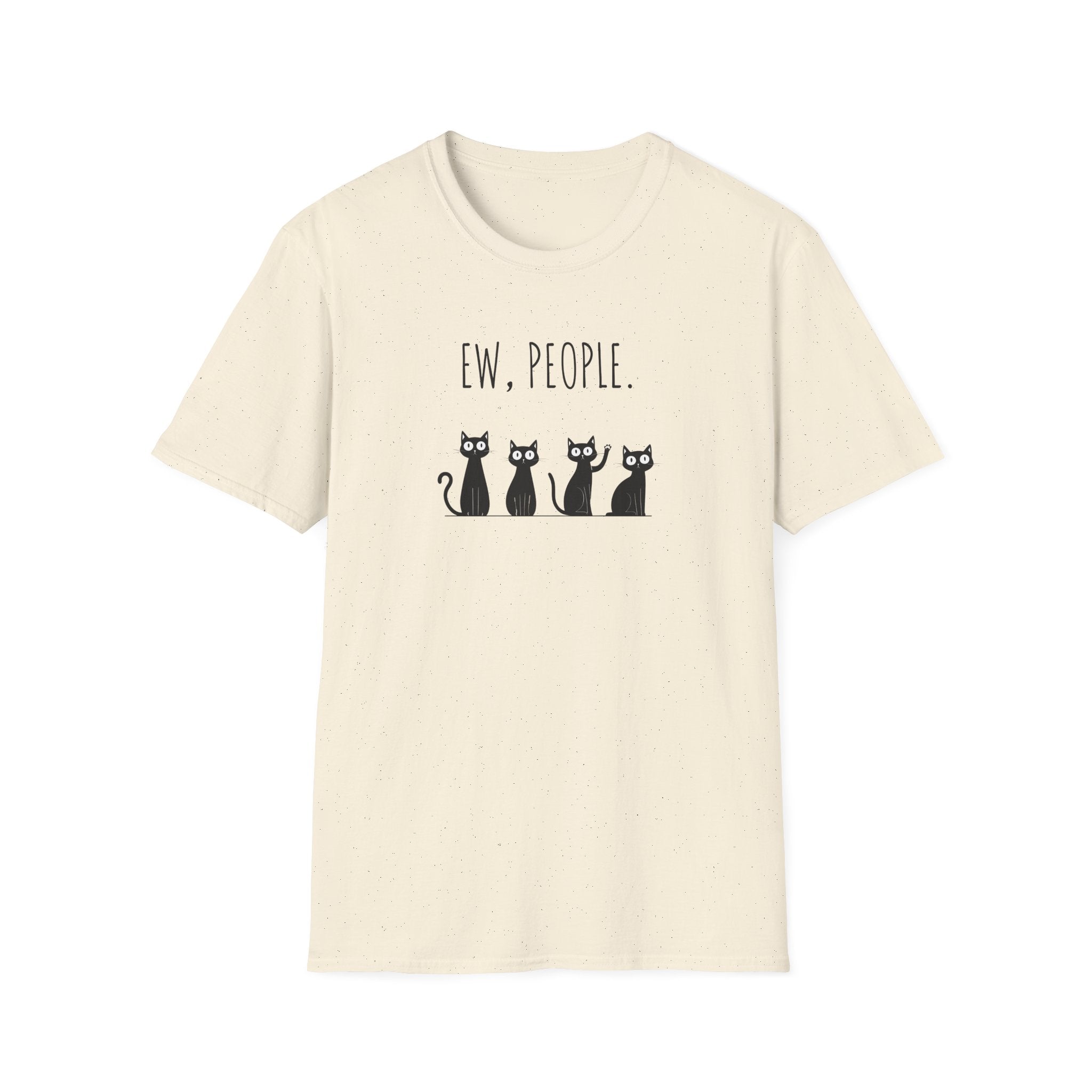 Funny Cat Lover T-Shirt - "Ew, People" Graphic Tee