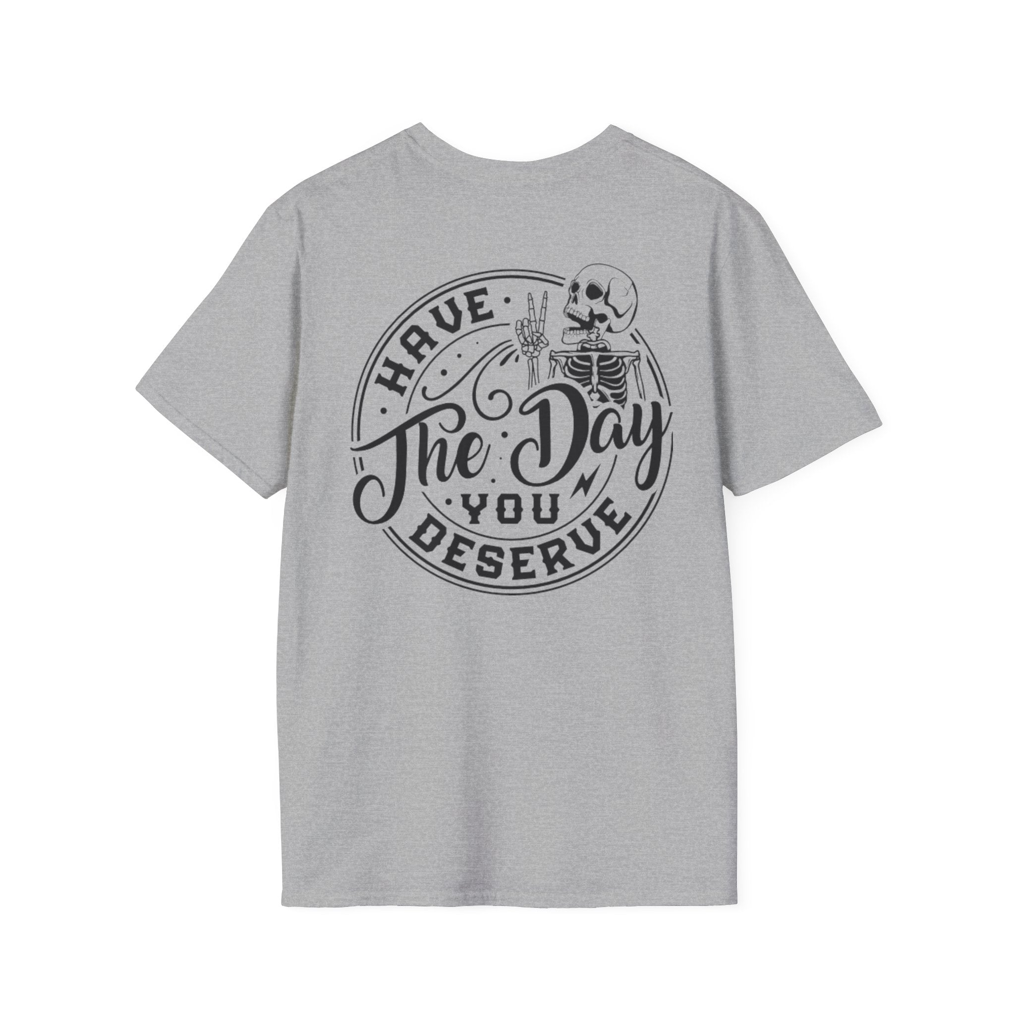 Skeleton Graphic Unisex Softstyle T-Shirt - Have The Day You Deserve