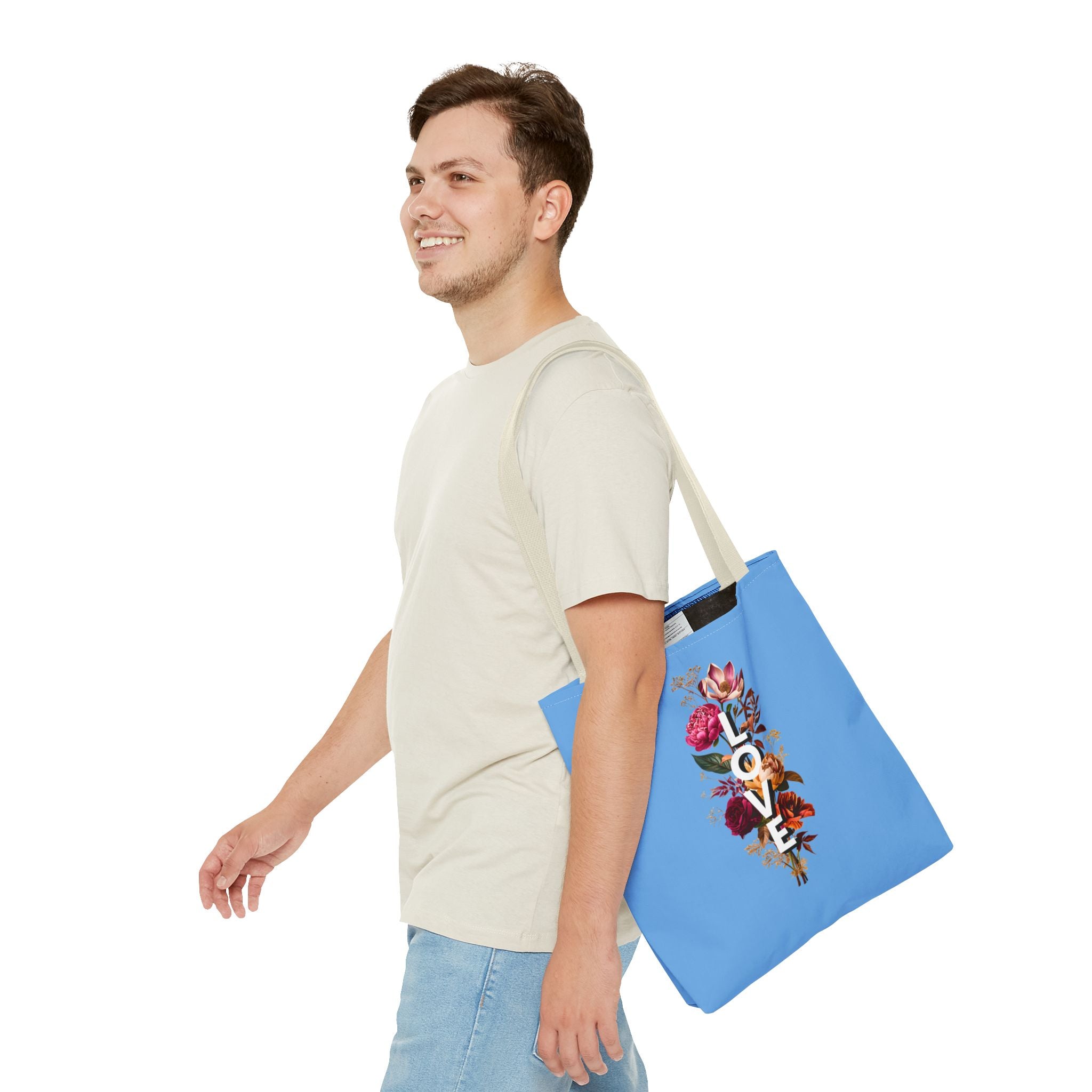 Floral Love Tote Bag - Colorful AOP Design for Everyday Style