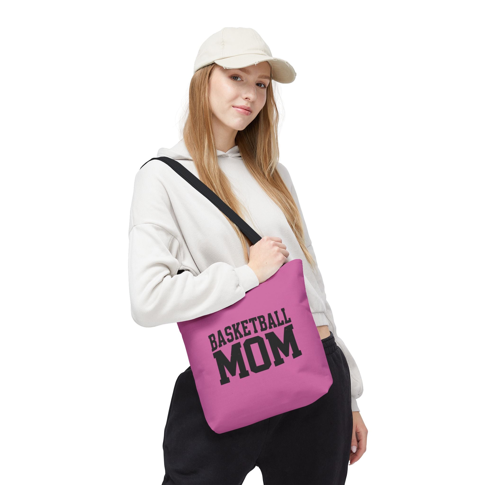 Basketball Mom Tote Bag - Stylish Pink Bag for Sports Enthusiasts