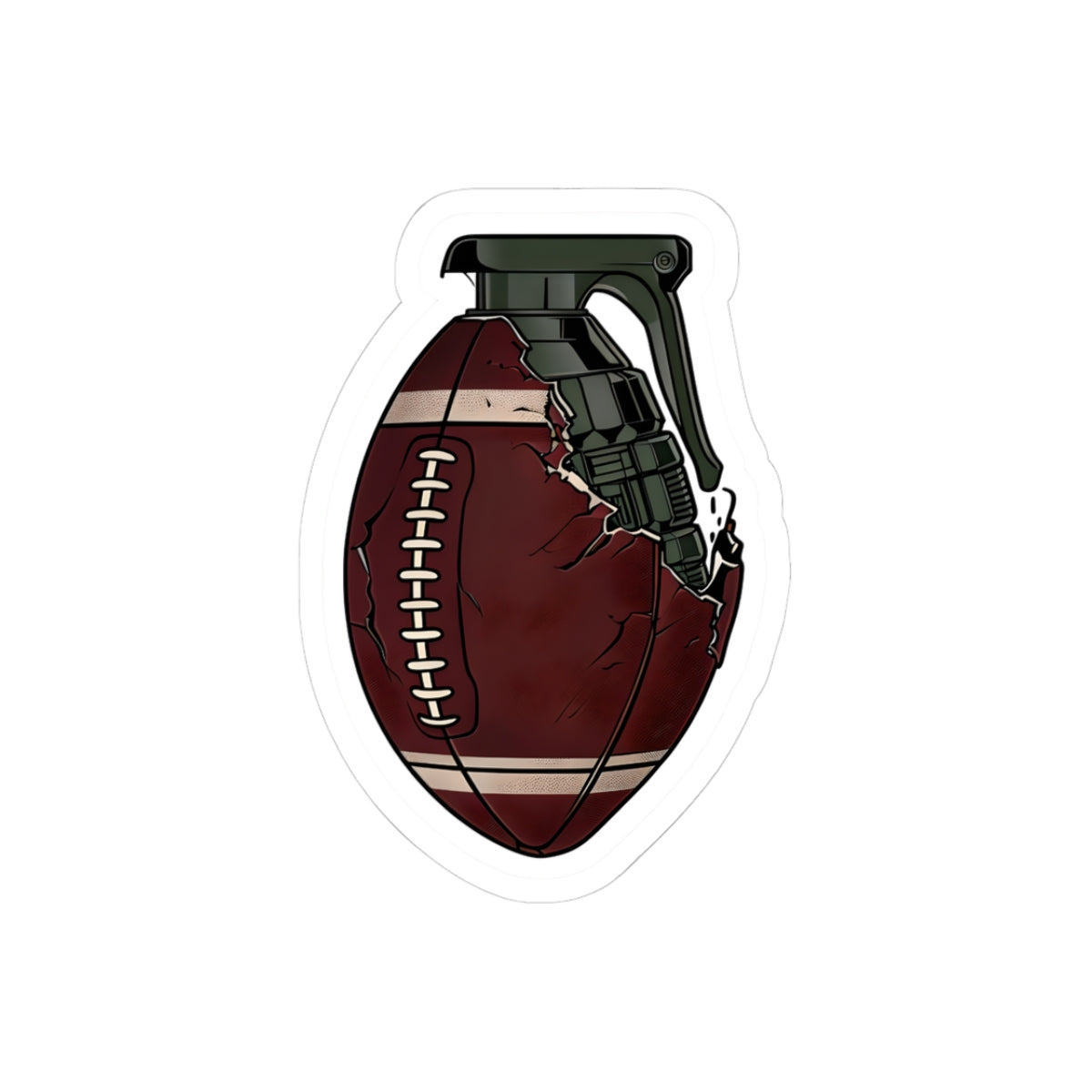 Explosive Football Kiss-Cut Stickers | Unique Sports Decor, Football Fan Gift, Laptop Stickers, Office Decor, Sporty Accessories