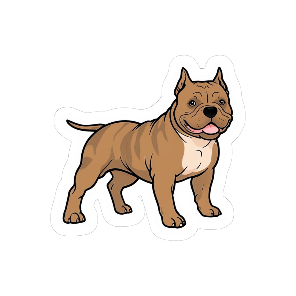 Adorable Pitbull Kiss-Cut Stickers - Perfect for Dog Lovers