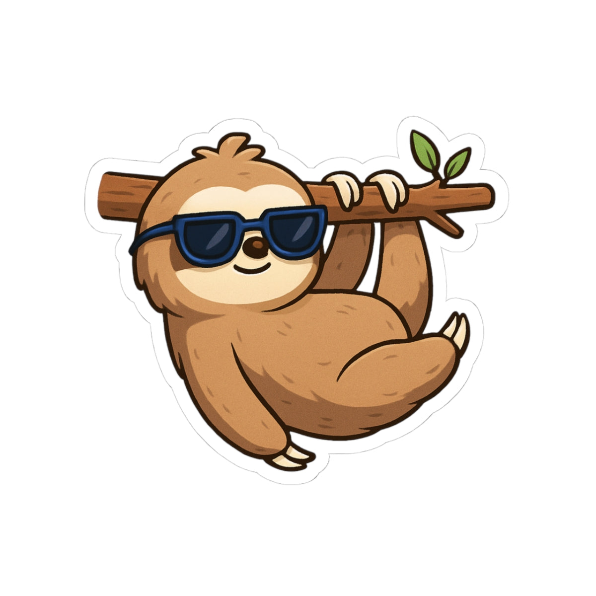 Cool Sloth Kiss-Cut Stickers | Laptop Decor, Wall Art, Gift for Nature Lovers, Fun Accessories, Cute Sloth Design