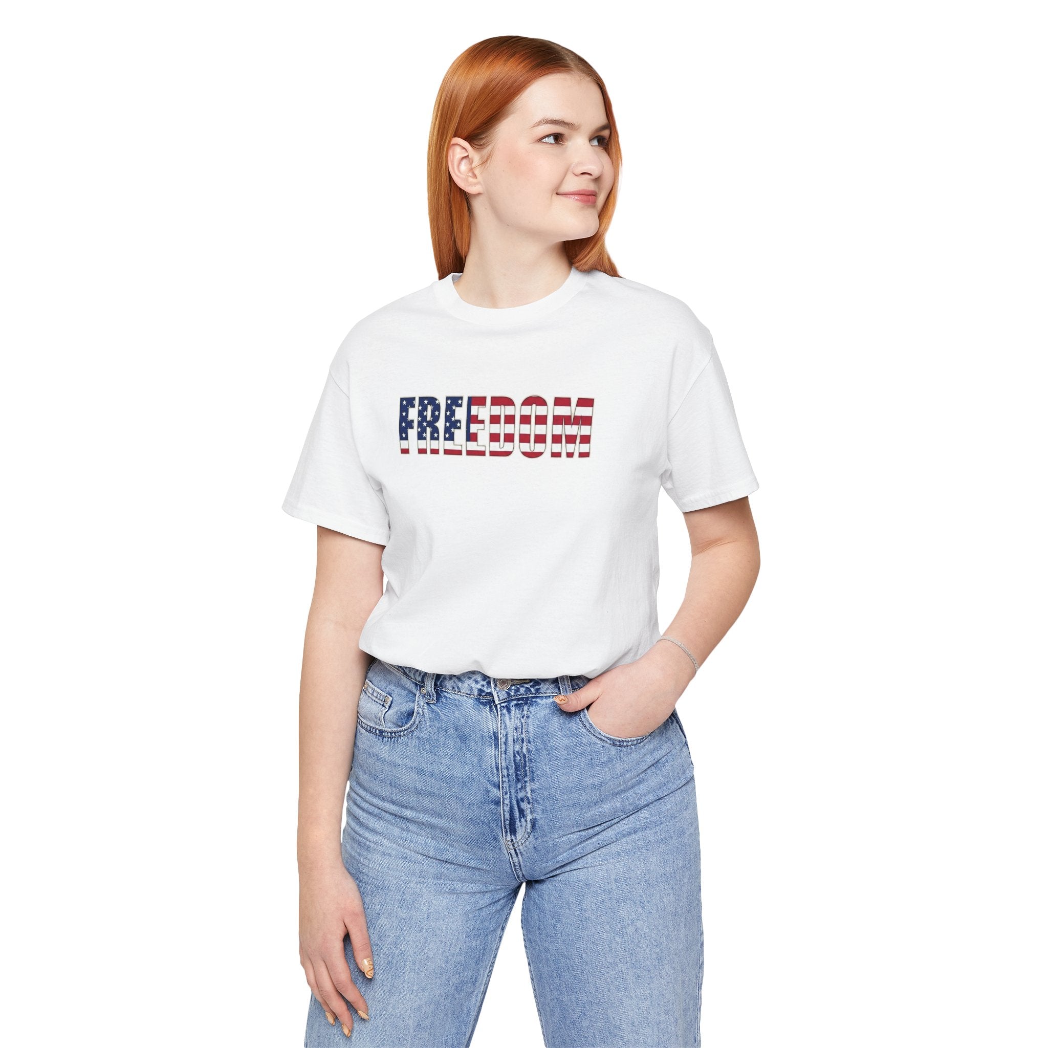 Freedom American Flag Tee — Patriotic 'FREEDOM' Graphic T-Shirt