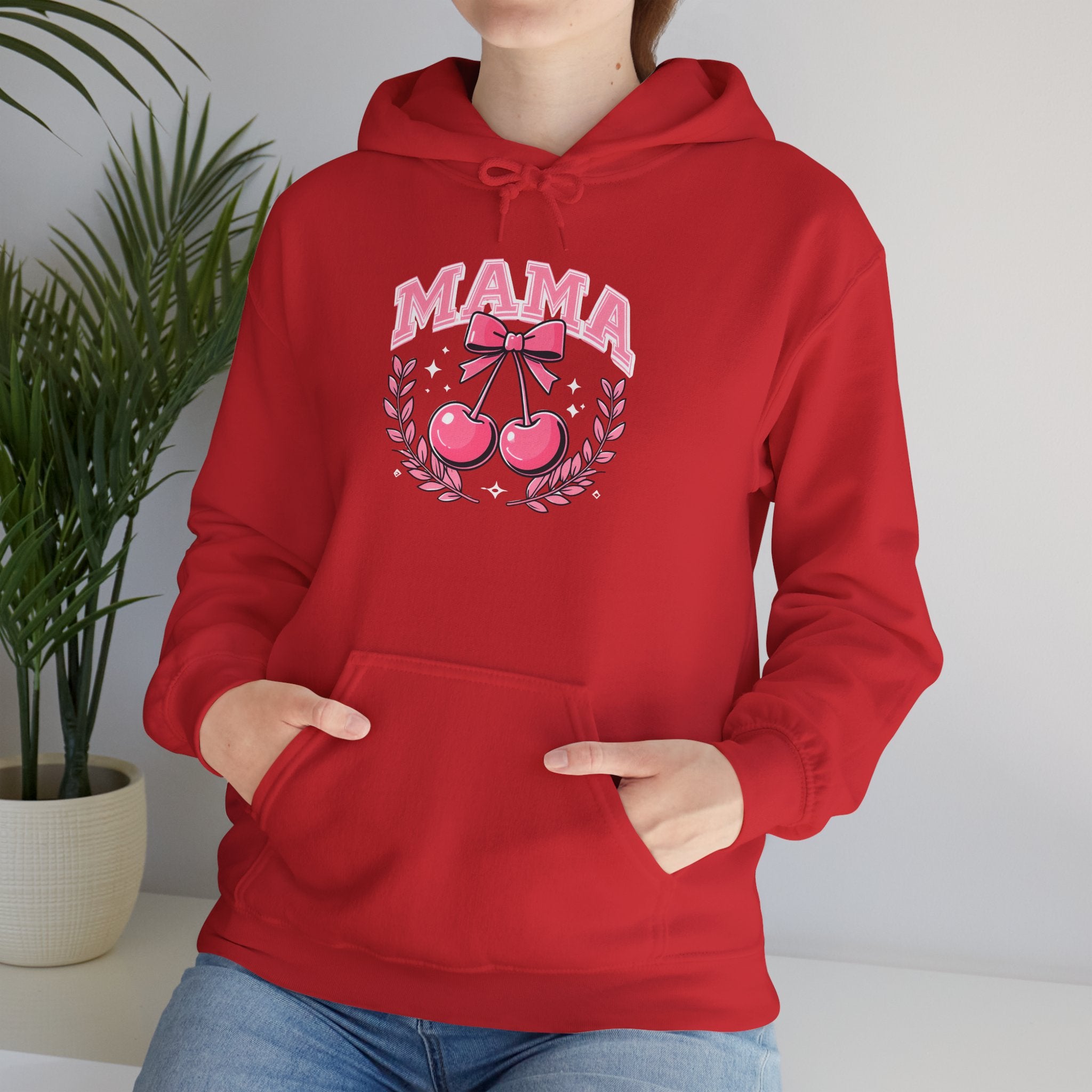 Mama Cherries Hoodie - Cozy Sweatshirt for Moms, Mother's Day Gift, Cute Family Wear, Comfortable Casual Outfit