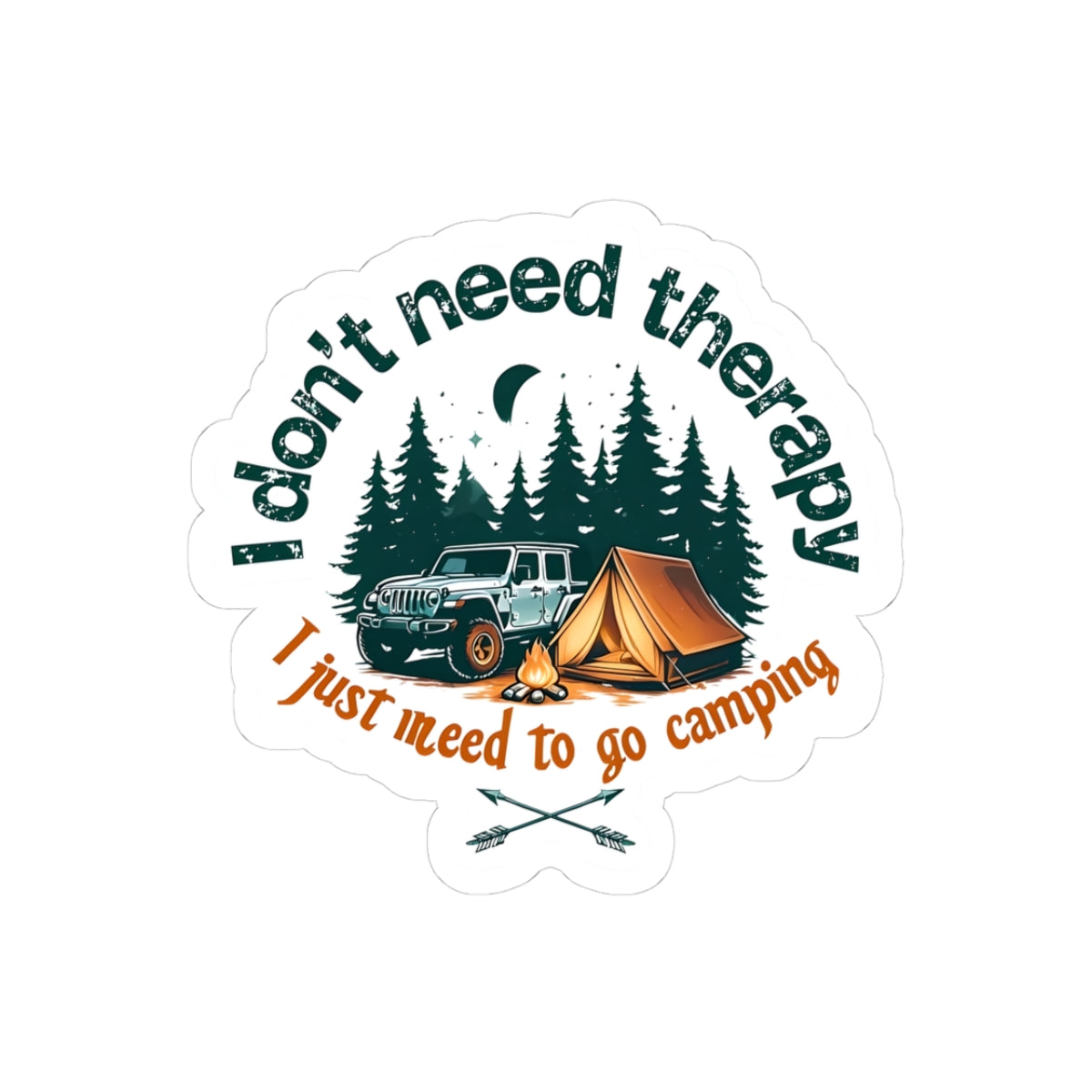Camping Therapy Stickers - Perfect for Nature Lovers