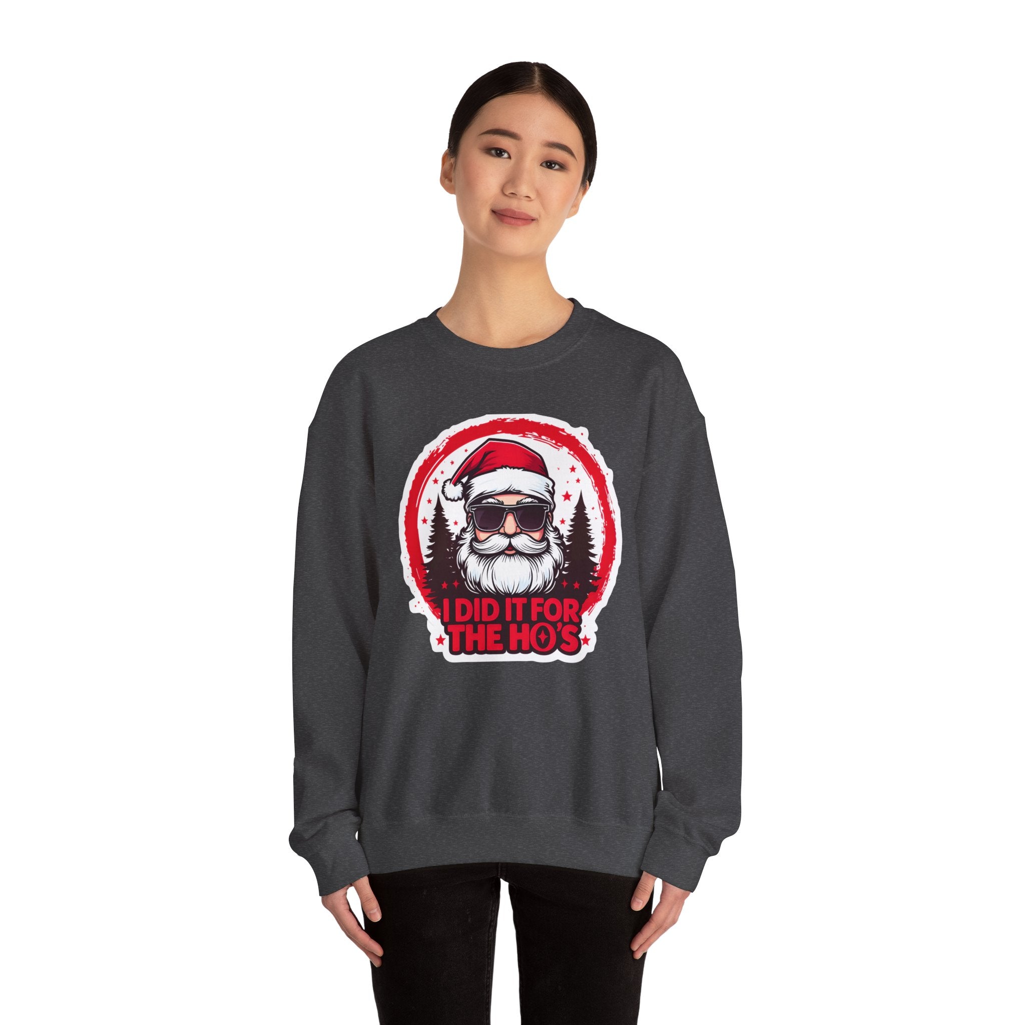 Funny Christmas Sweatshirt, Santa Graphic Crewneck, Holiday Gift for Him/Her, Festive Apparel for Parties, Winter Wear