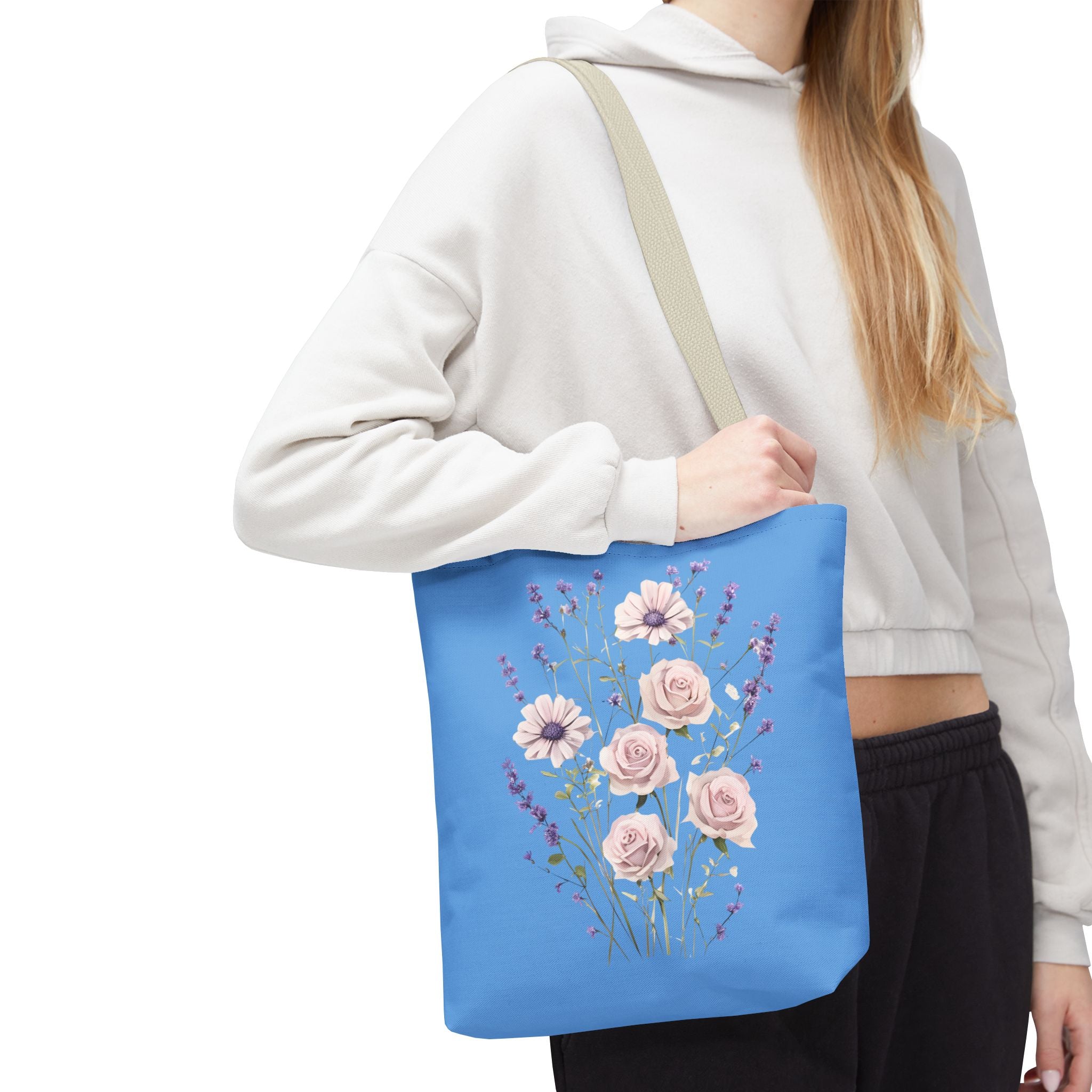 Floral Print Tote Bag - Vibrant Summer Shopping Bag