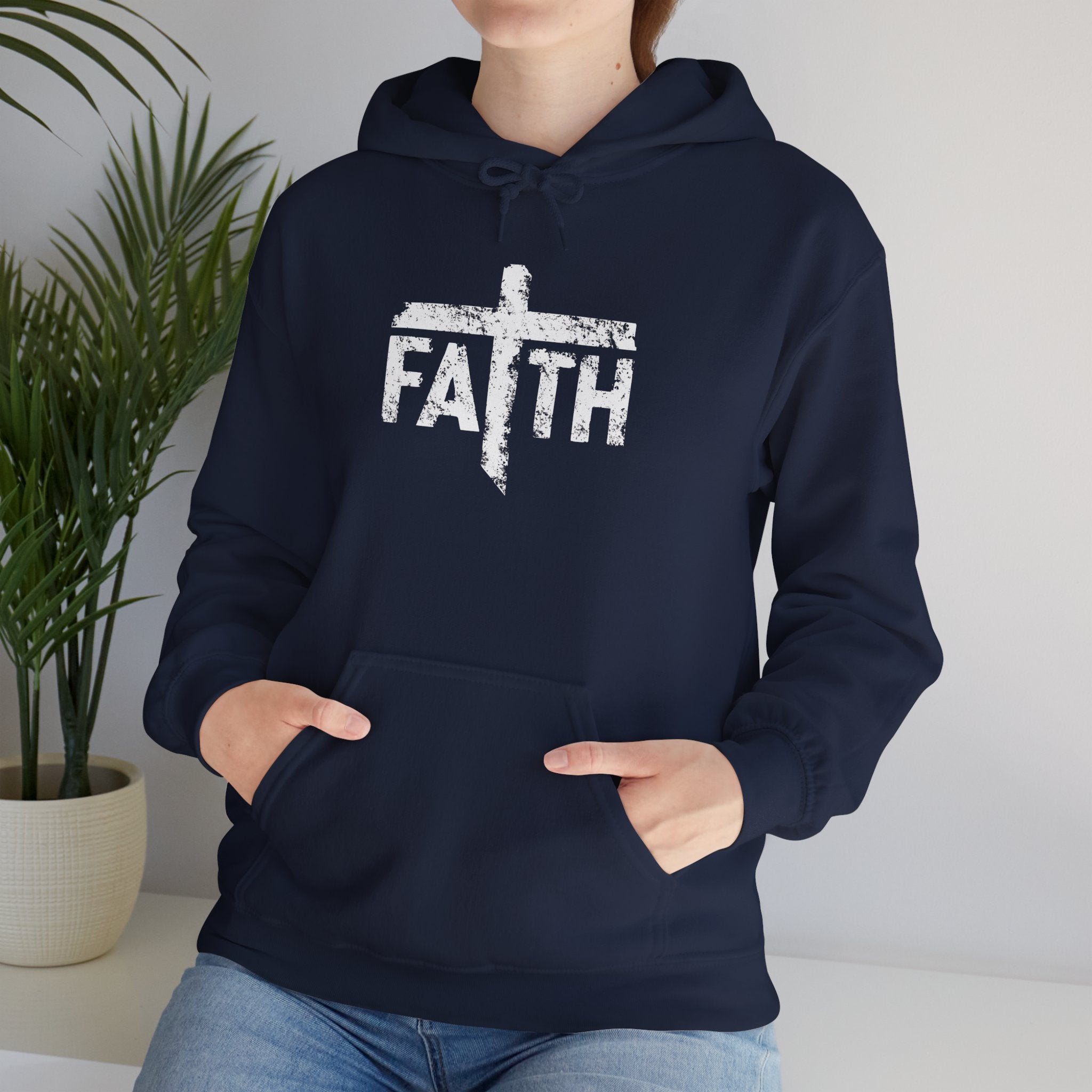 Faith Hoodie, Inspirational Sweatshirt for Men and Women, Cozy Pullover for Church, Gifts for Believers, Religious Apparel