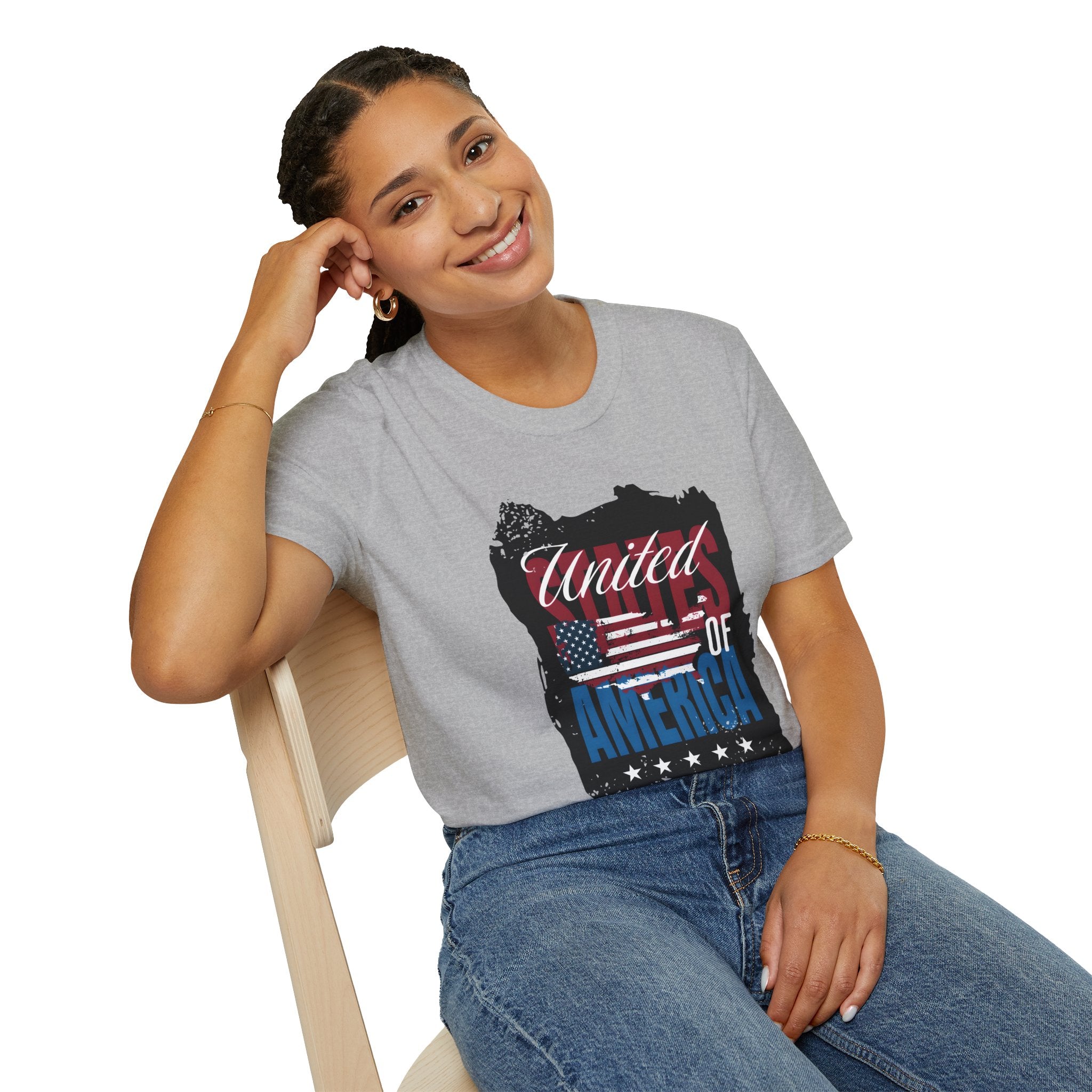 United We Stand T-Shirt — American Flag "United of America" Patriotic Tee for 4th of July