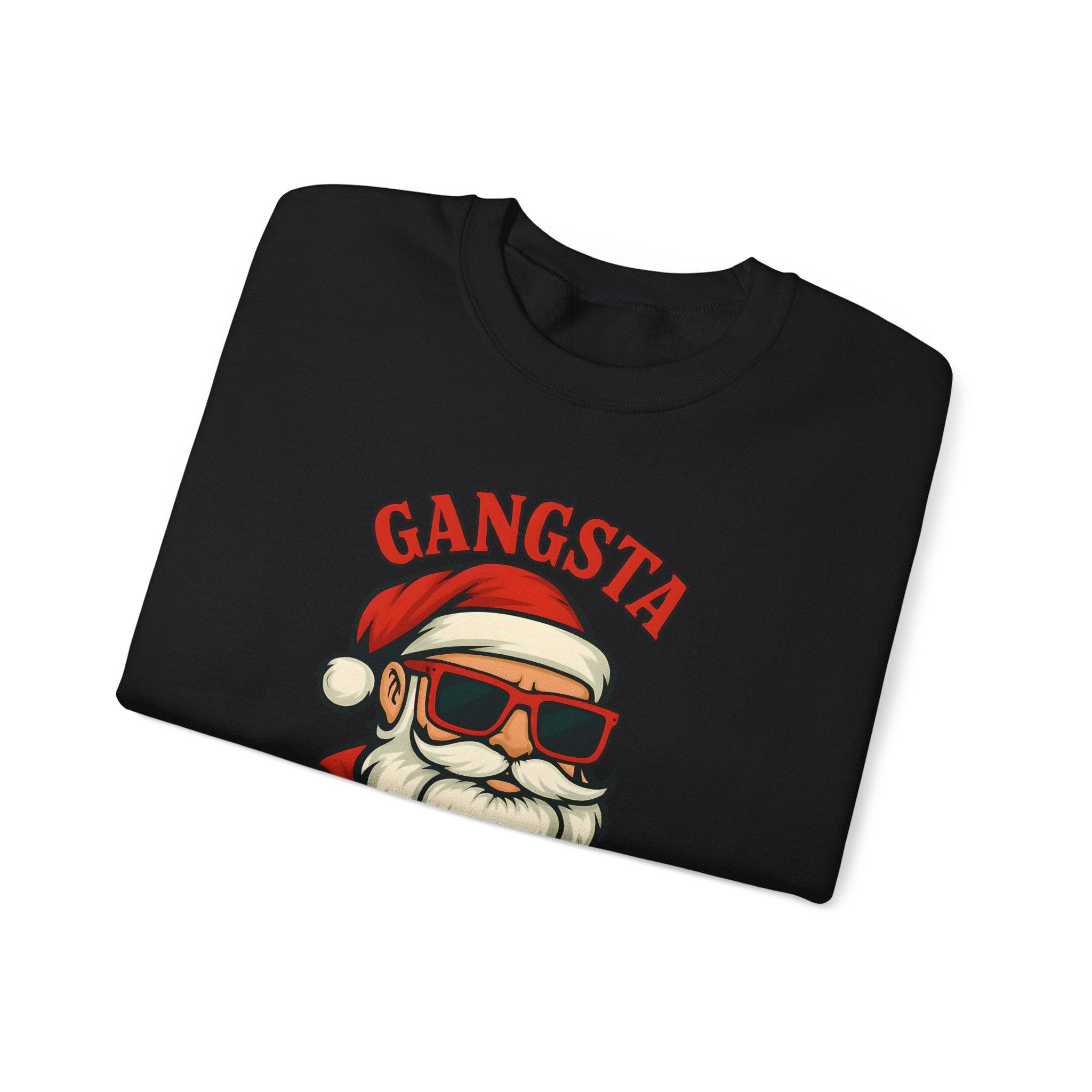 Gangsta Wrapper Crewneck Sweatshirt – Funny Christmas Apparel for Holiday Cheer