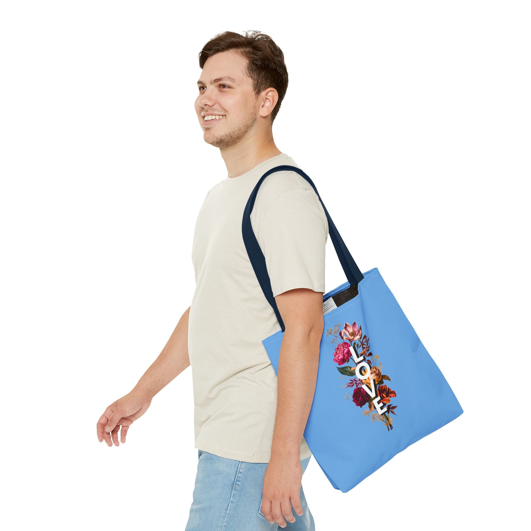 Floral Love Tote Bag - Colorful AOP Design for Everyday Style