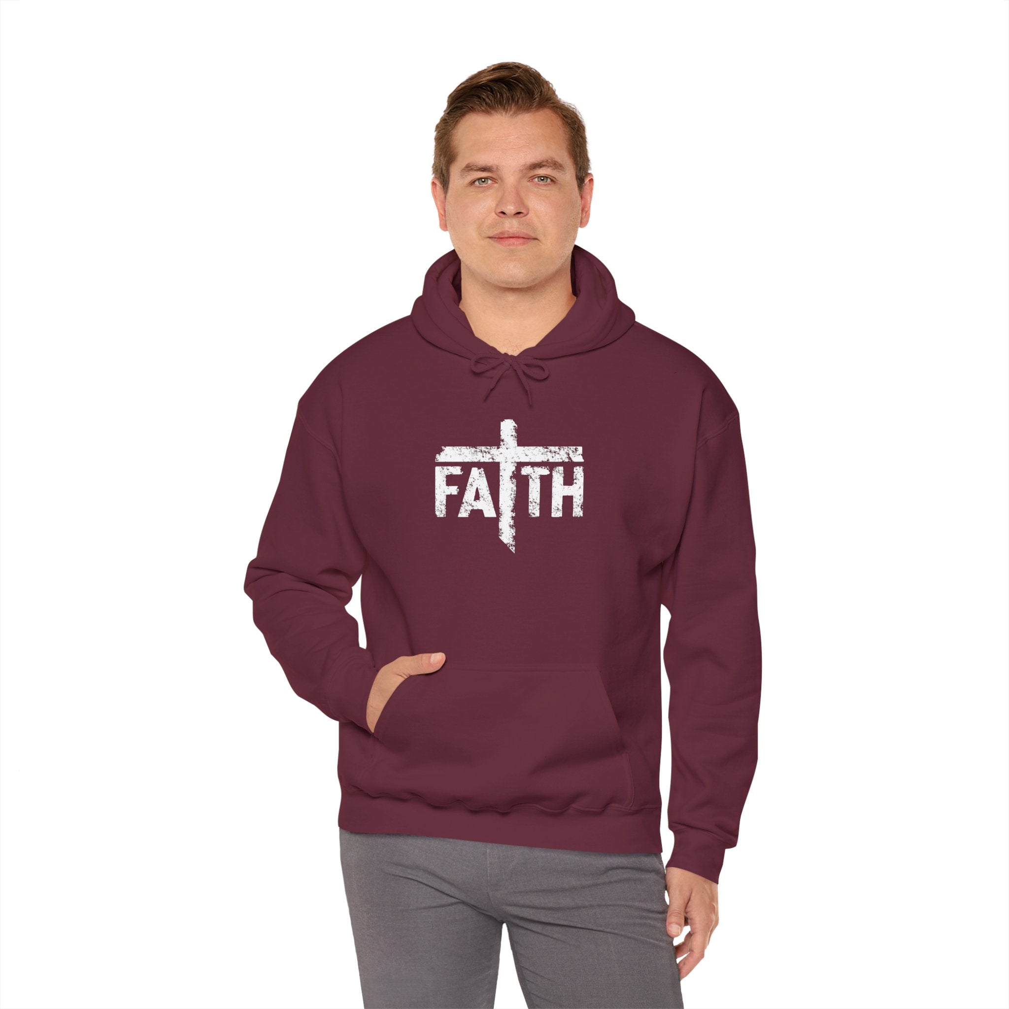 Faith Hoodie, Inspirational Sweatshirt for Men and Women, Cozy Pullover for Church, Gifts for Believers, Religious Apparel