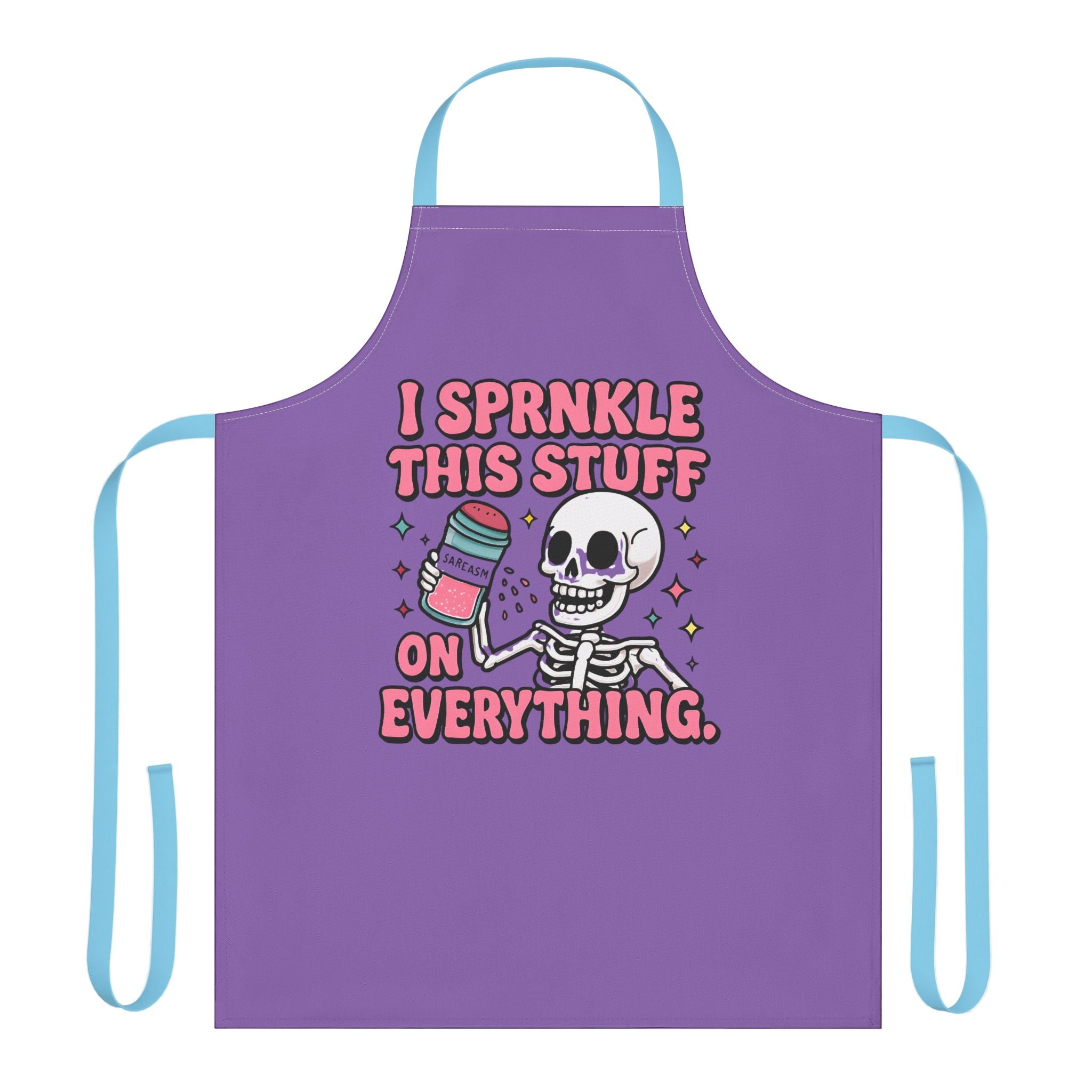 Purple Skeleton 'I Sprinkle This Stuff On Everything' Apron